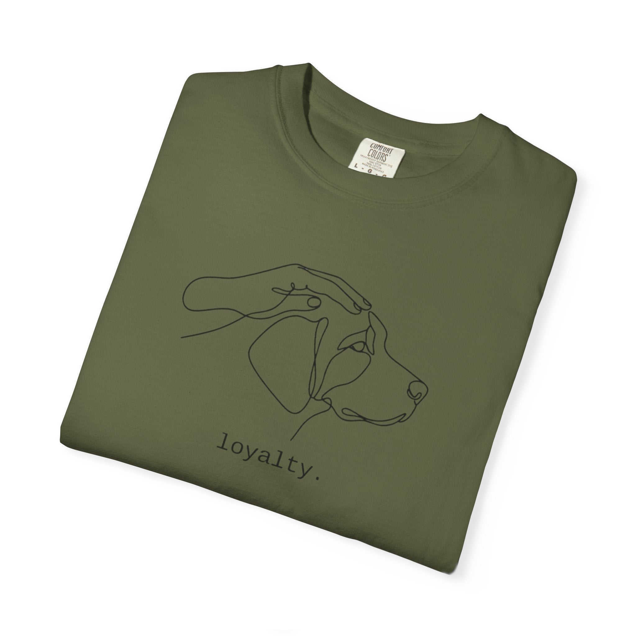 Loyalty Dog Line Art T-Shirt