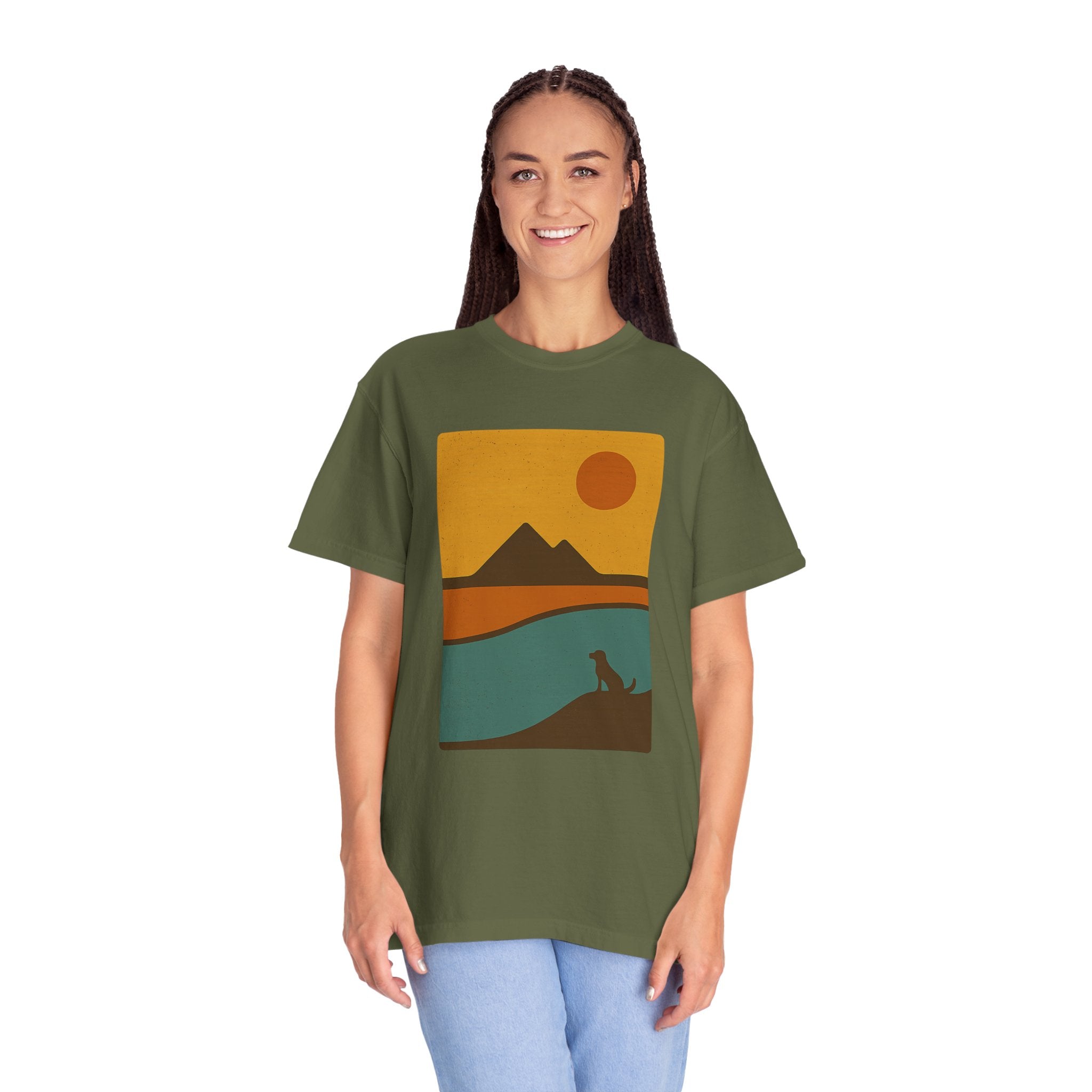 Sunset Landscape Dog T-Shirt