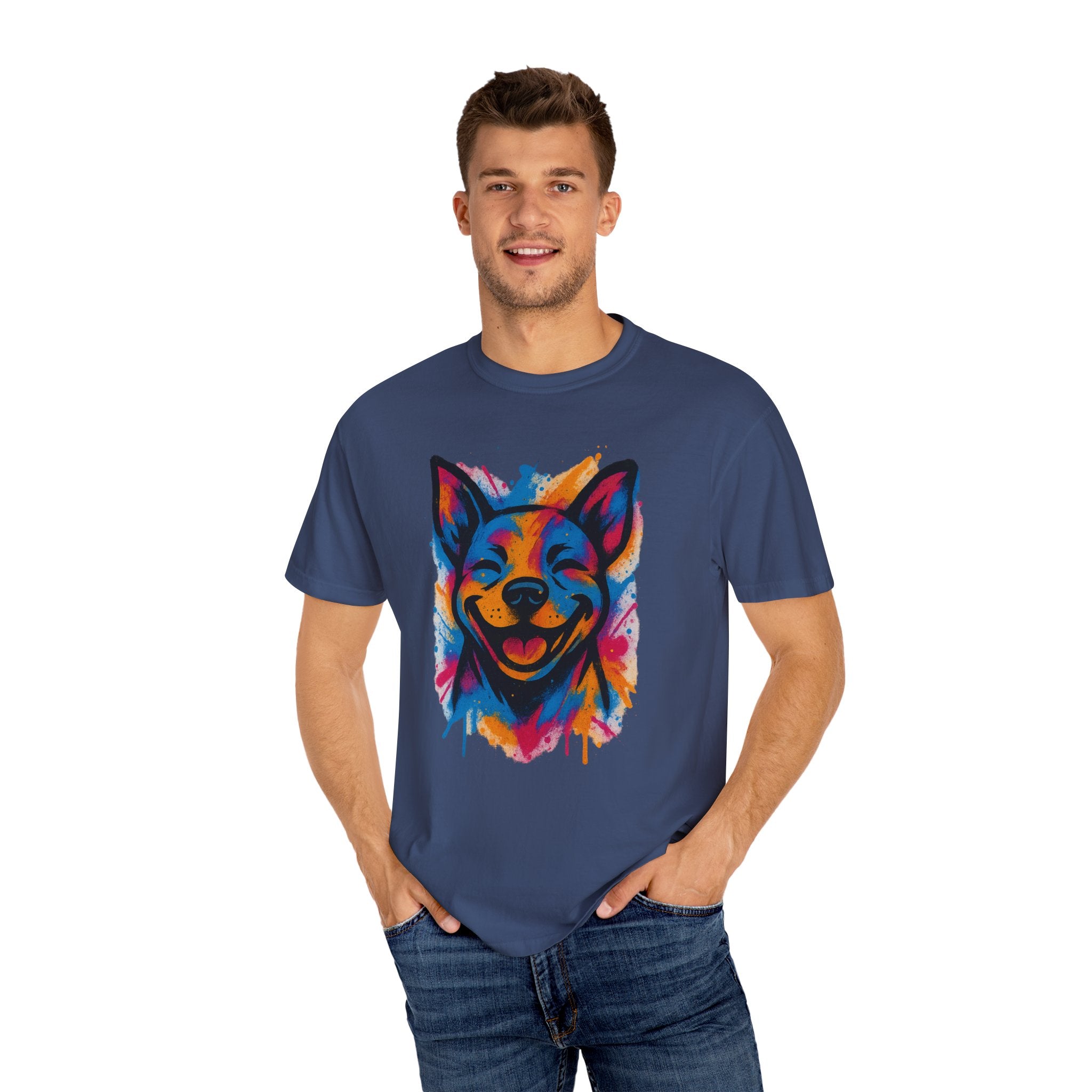 Color Splash Husky T-Shirt — Vibrant Watercolor Dog Tee