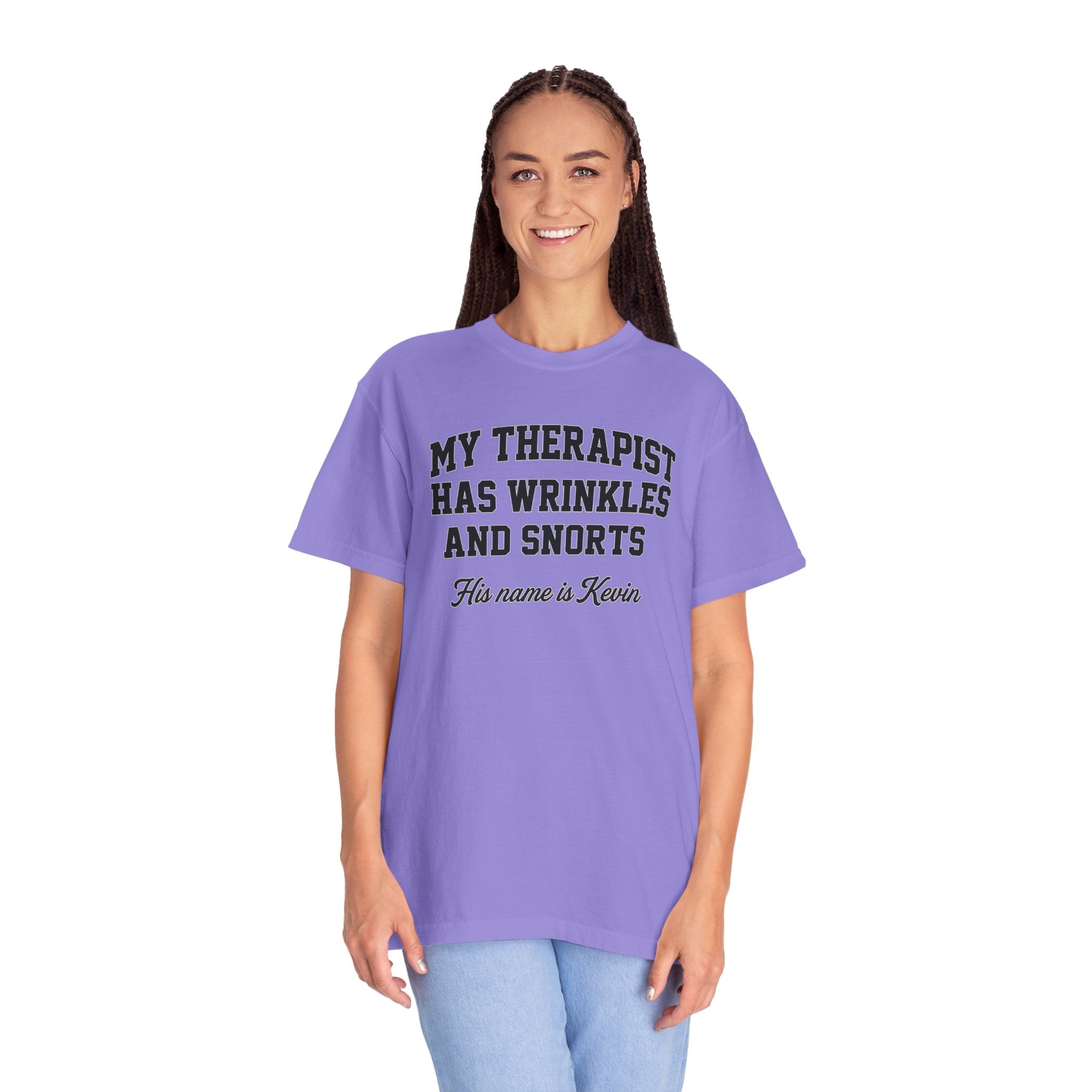 French Bulldog Lover Tee - “My Therapist Has Wrinkles & Snorts” (Funny Dog Shirt)