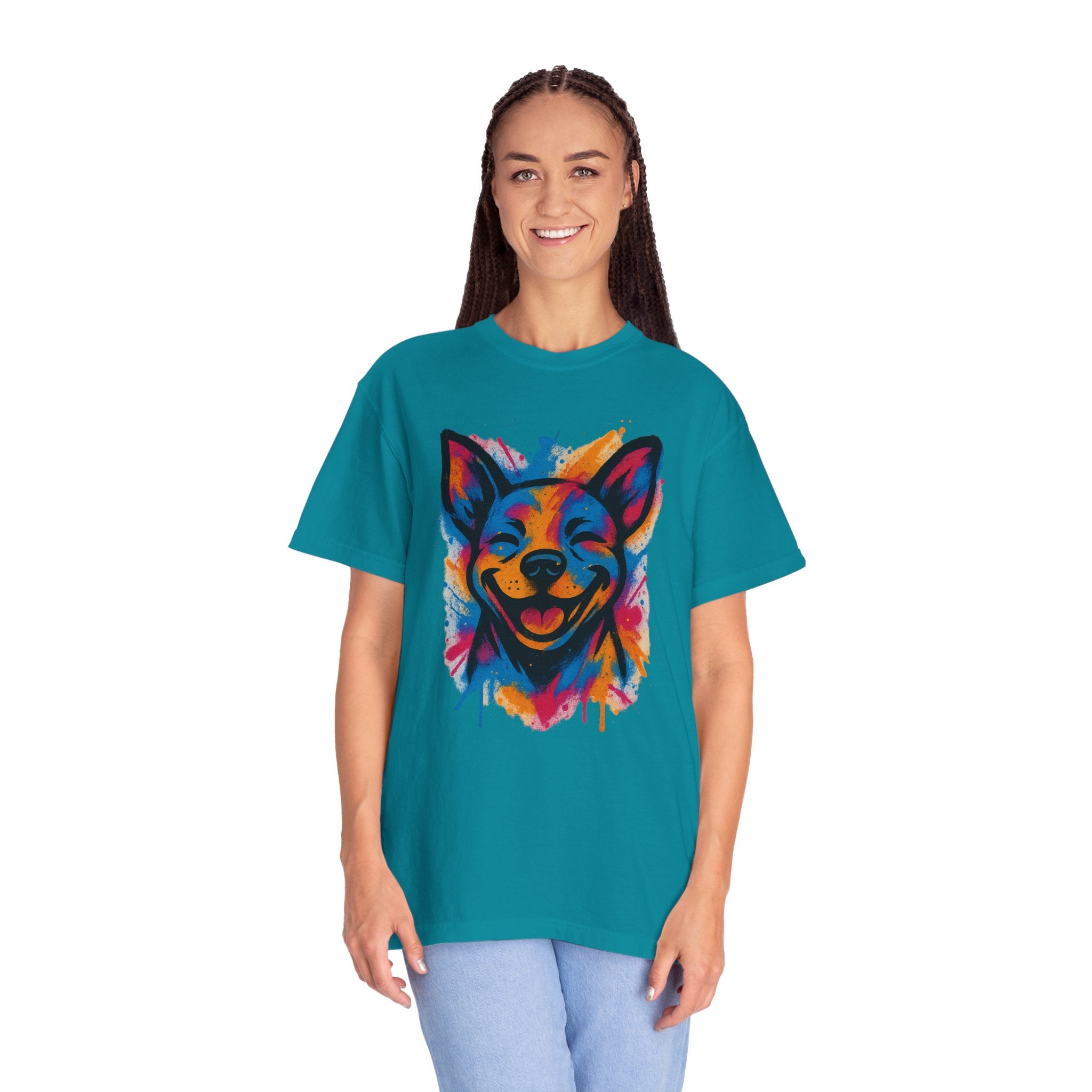 Color Splash Husky T-Shirt — Vibrant Watercolor Dog Tee