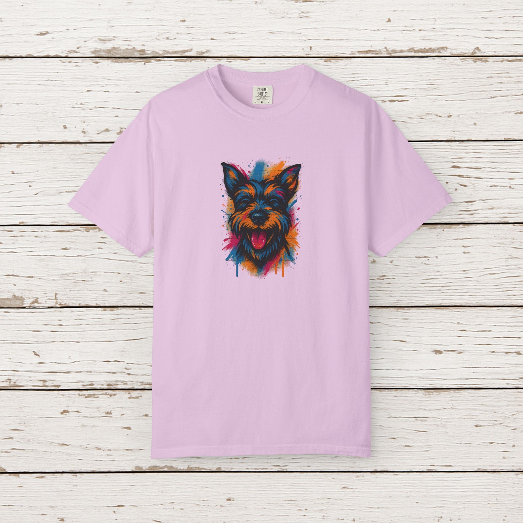Colorful Yorkshire Terrier T-Shirt — Vibrant Dog Portrait Tee