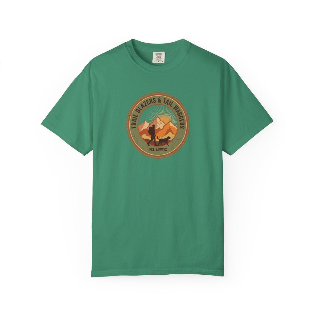 Adventure Mountains T-Shirt — The Trails Less Traveled Patch Graphic
