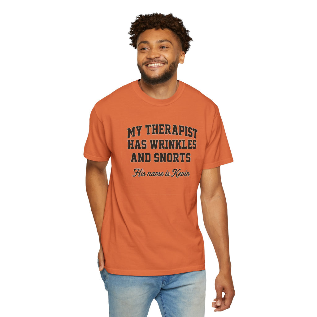 French Bulldog Lover Tee - “My Therapist Has Wrinkles & Snorts” (Funny Dog Shirt)