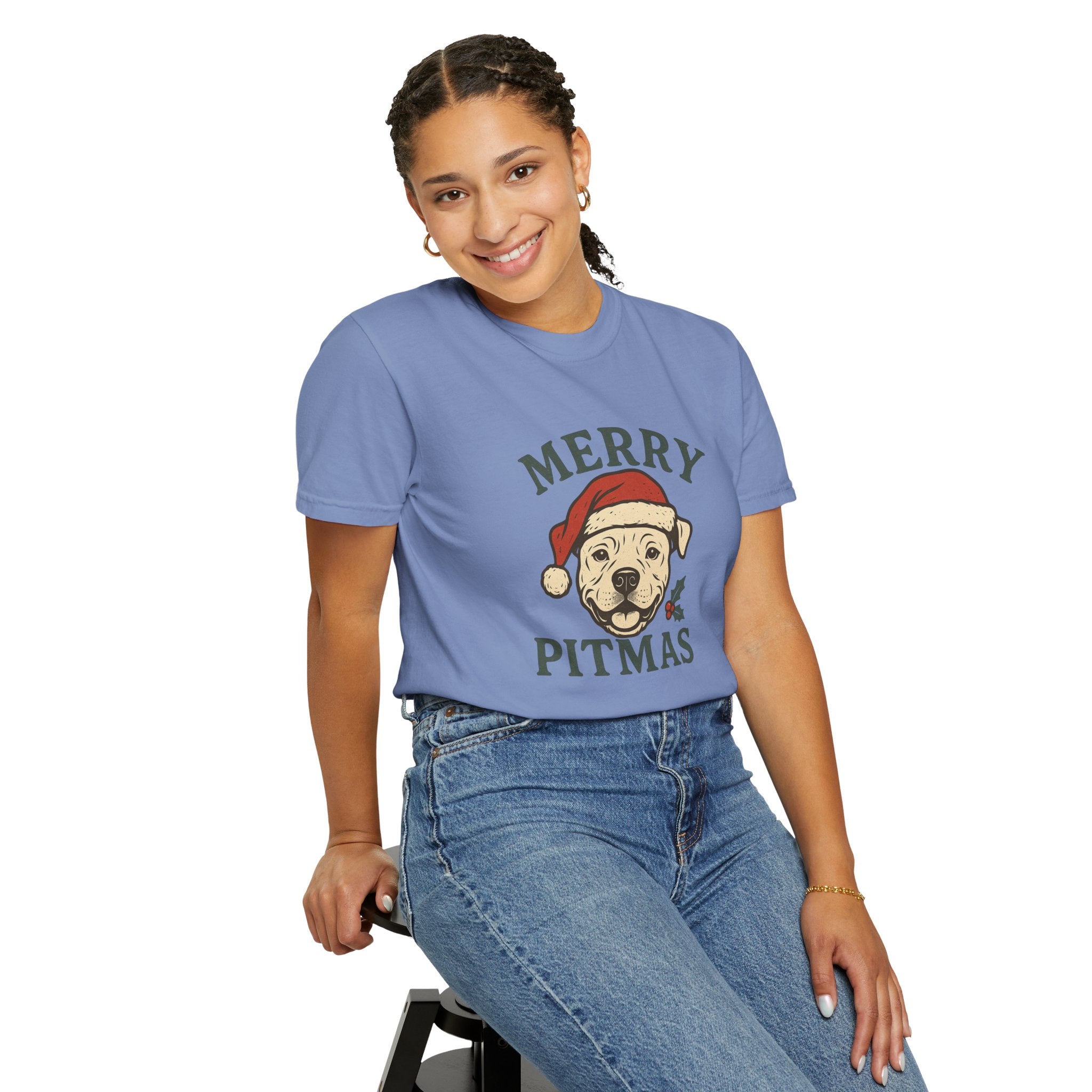 Merry Pitmas T-Shirt for Dog Lovers