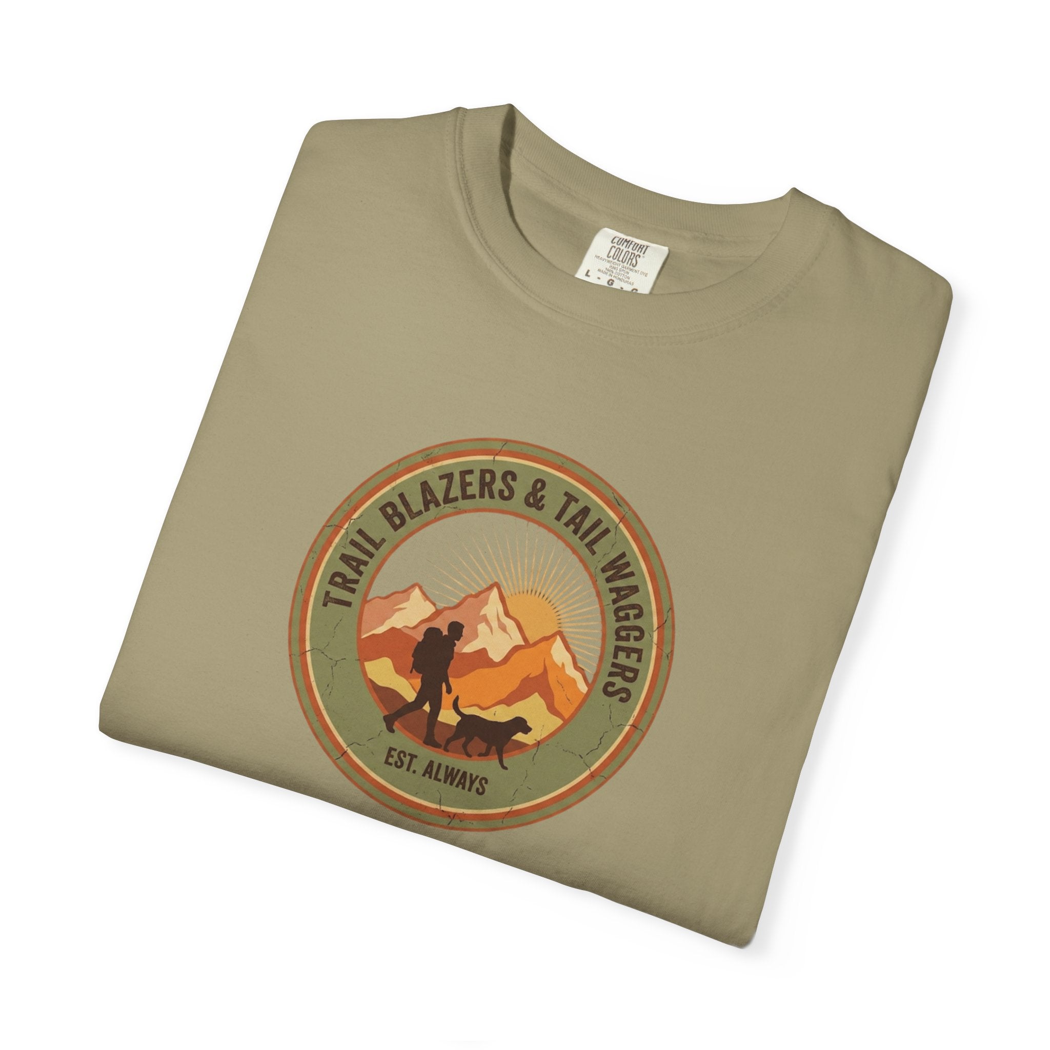 Adventure Mountains T-Shirt — The Trails Less Traveled Patch Graphic