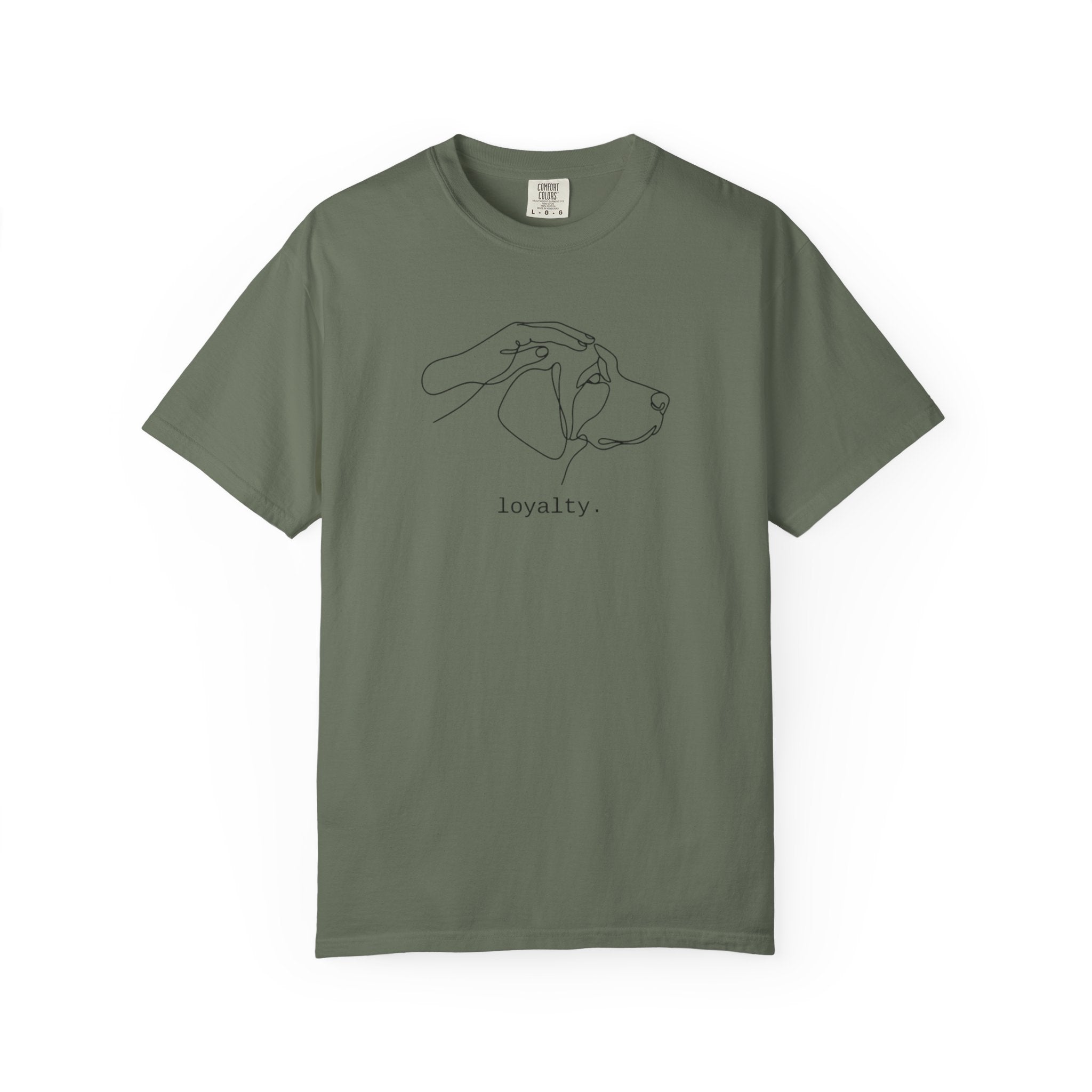 Loyalty Dog Line Art T-Shirt