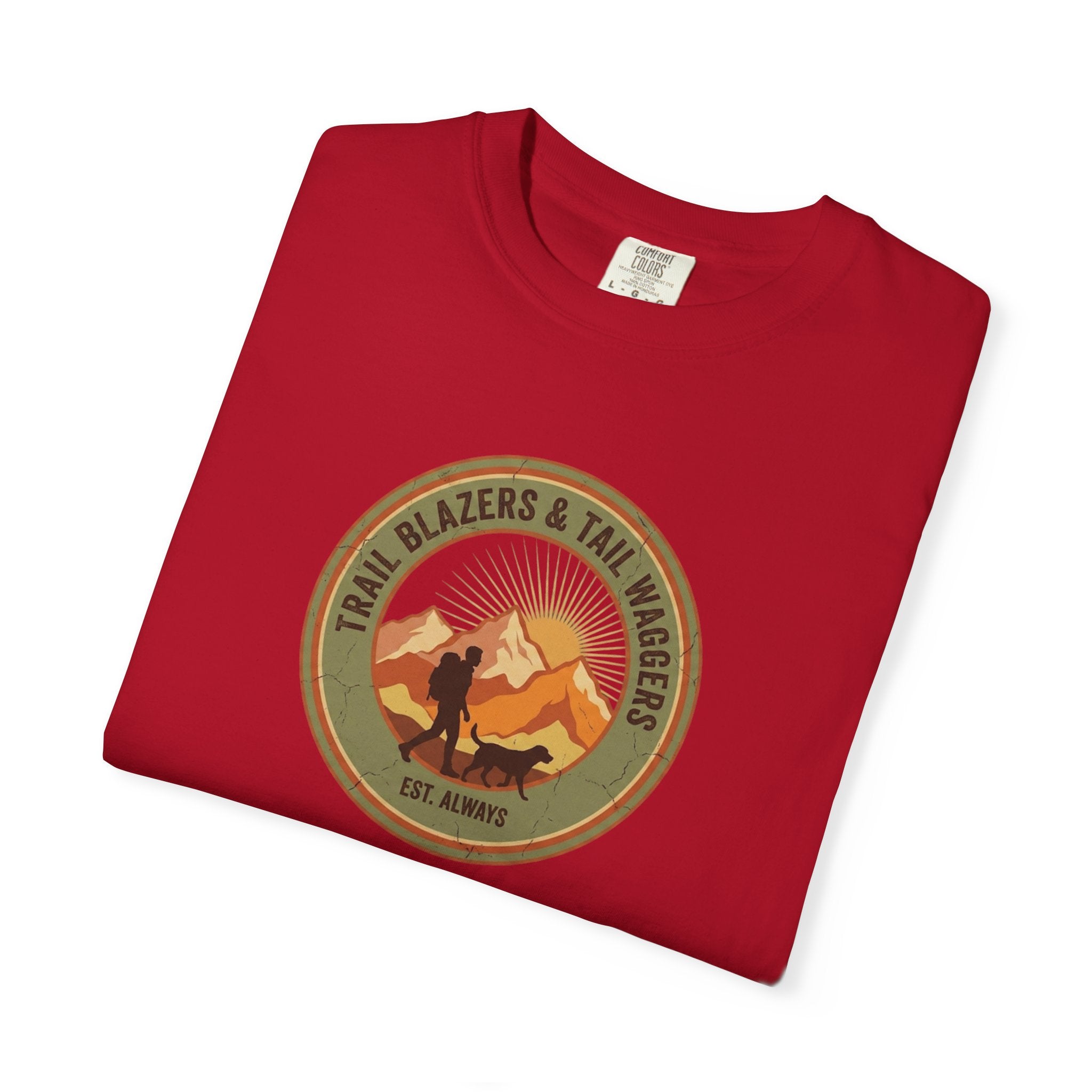 Adventure Mountains T-Shirt — The Trails Less Traveled Patch Graphic