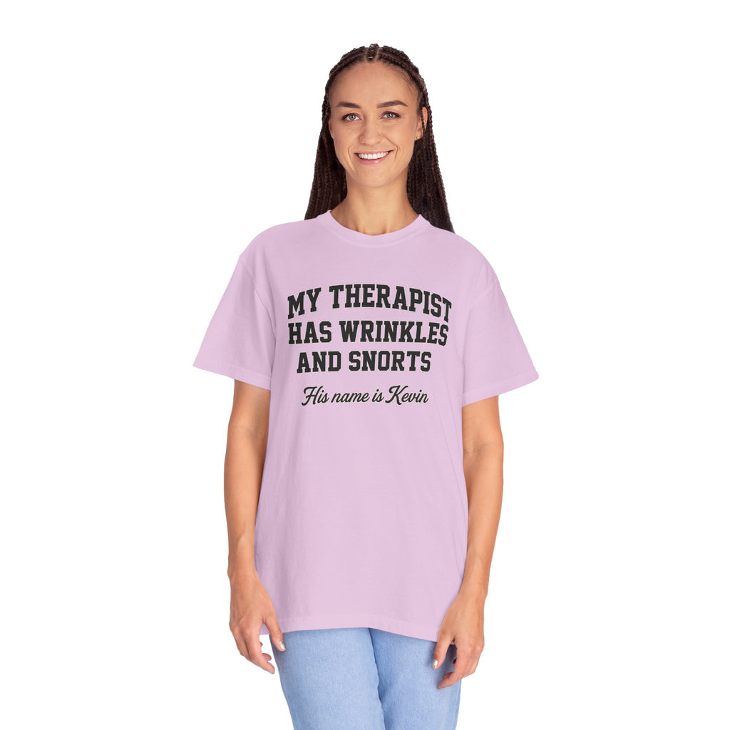 French Bulldog Lover Tee - “My Therapist Has Wrinkles & Snorts” (Funny Dog Shirt)