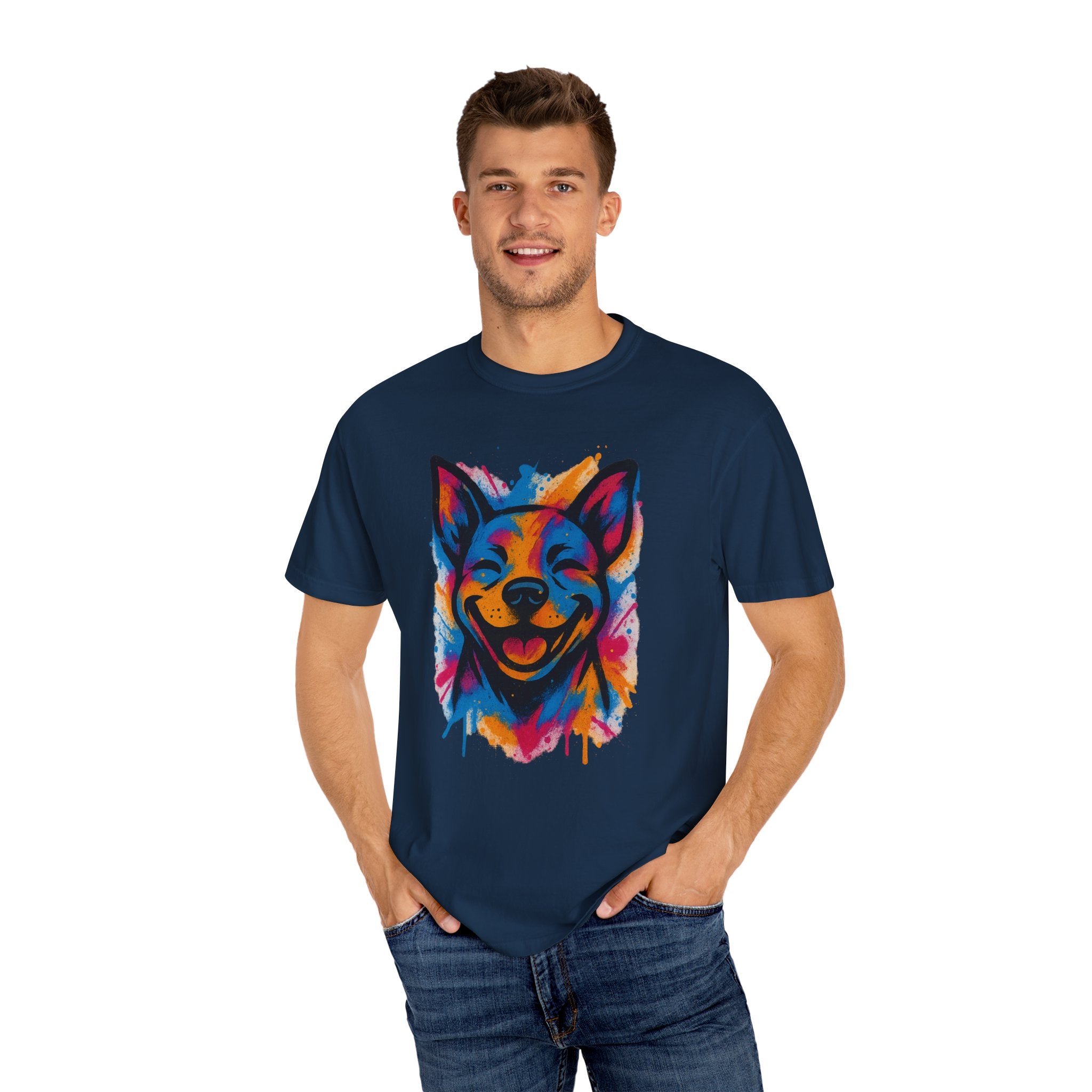 Color Splash Husky T-Shirt — Vibrant Watercolor Dog Tee