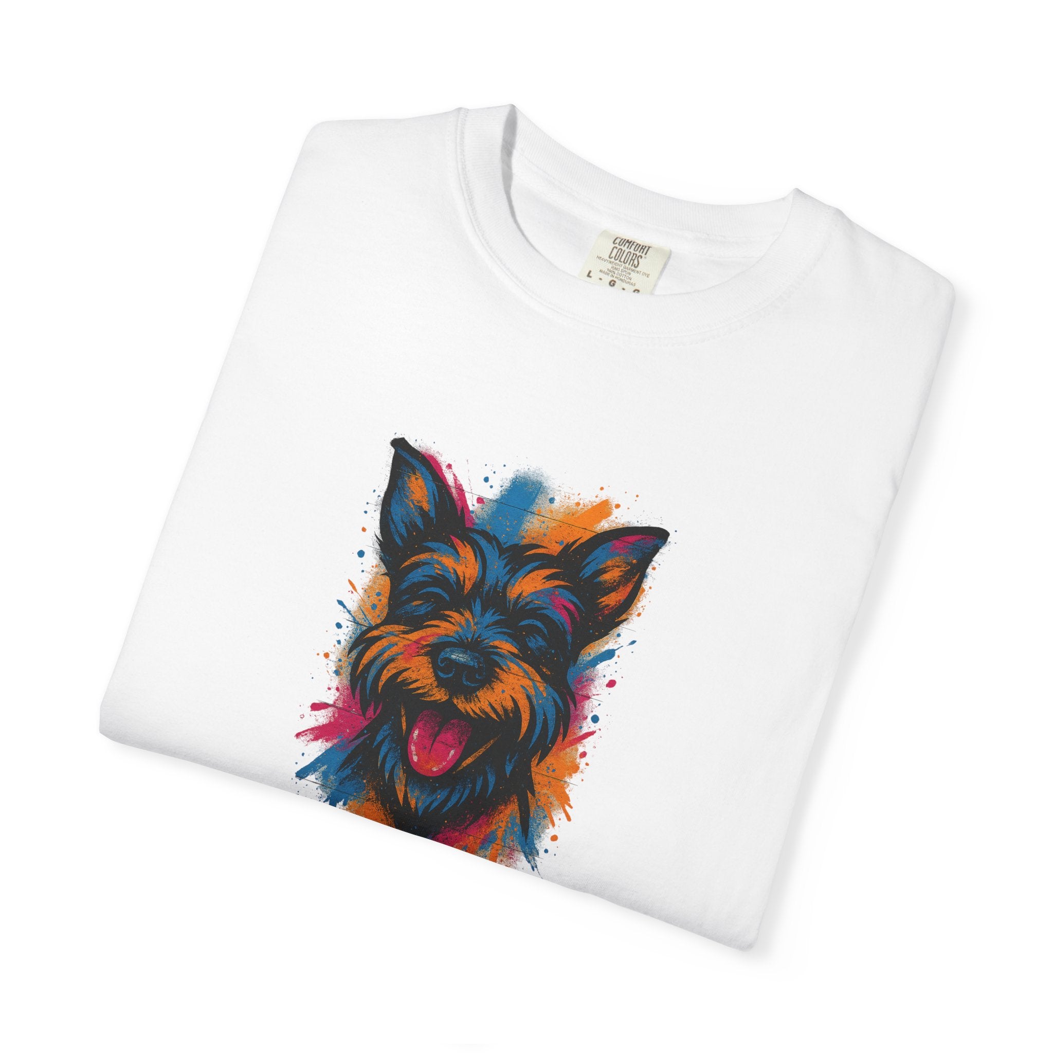 Colorful Yorkshire Terrier T-Shirt — Vibrant Dog Portrait Tee