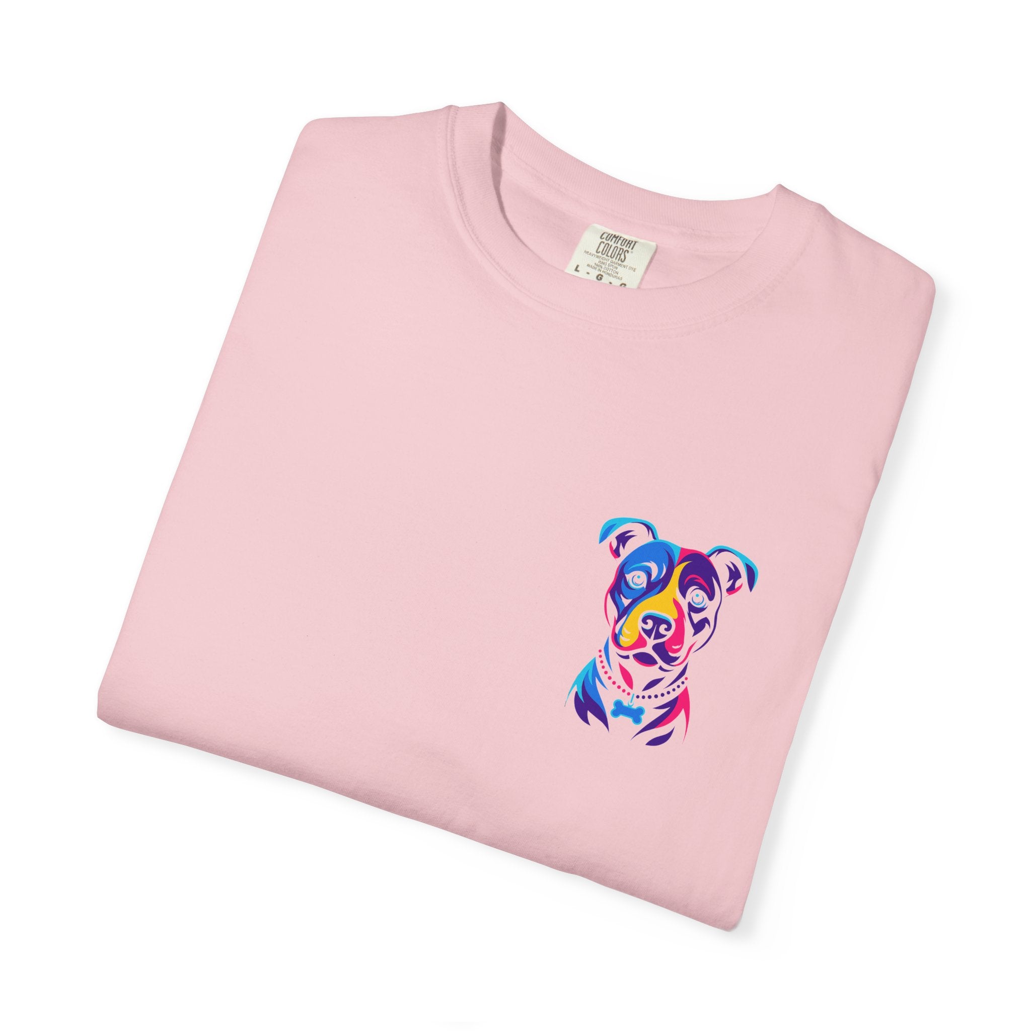 Pitbull Color Splash T-Shirt — Vibrant Dog Portrait Tee