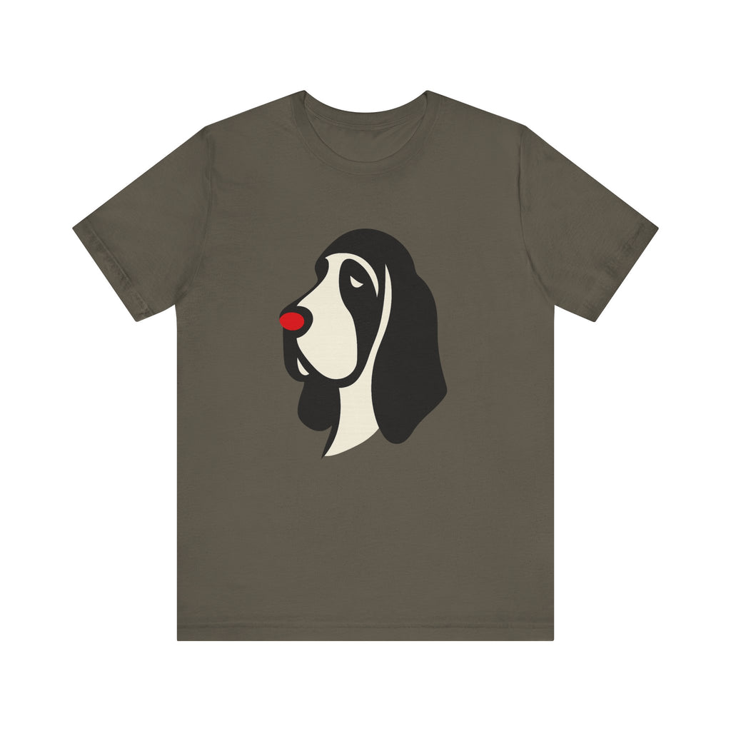 Playful Dog Portrait Tee, Dog Lover Gift, Pet Themed Shirt, Fun Graphic Tee, Animal Lovers Apparel