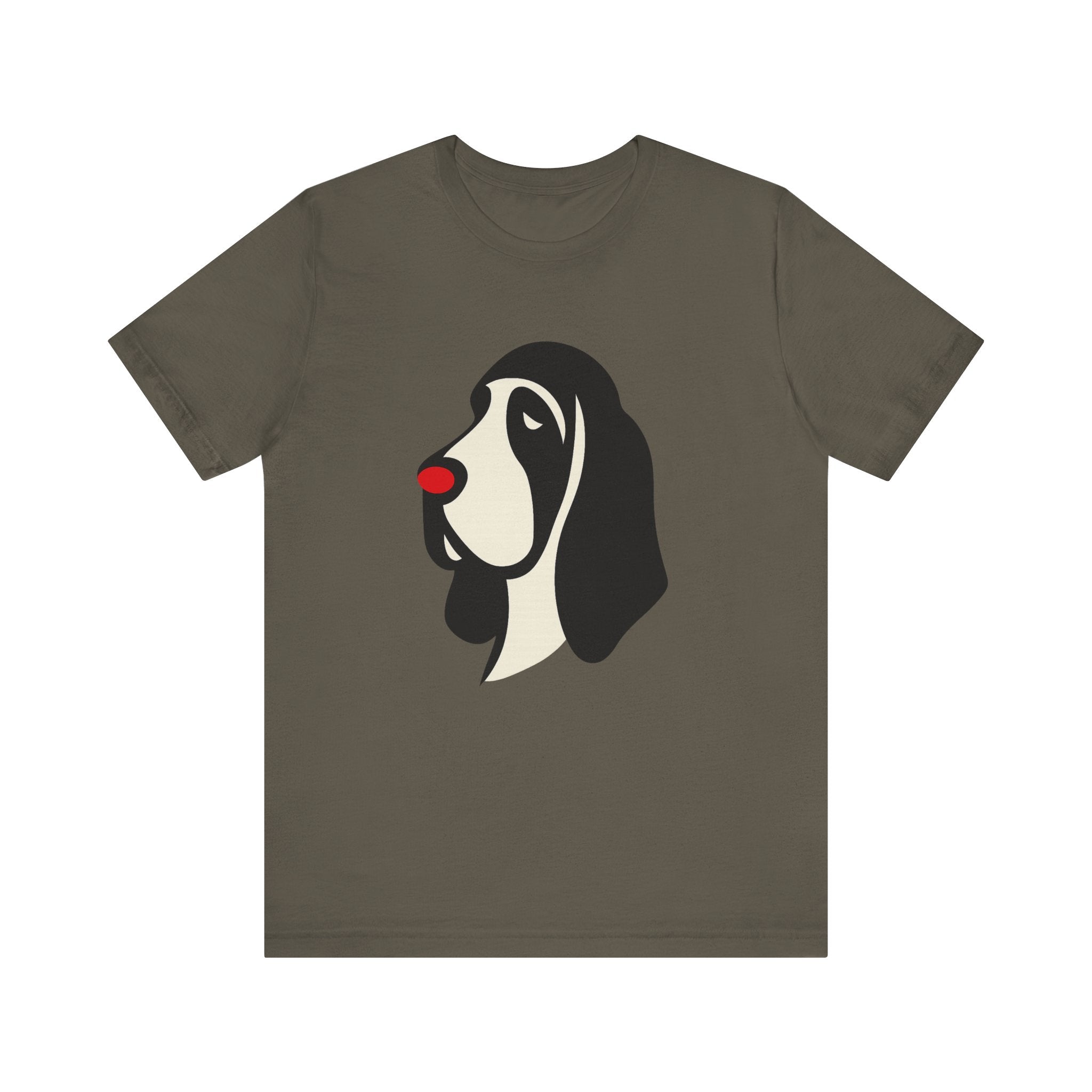 Playful Dog Portrait Tee, Dog Lover Gift, Pet Themed Shirt, Fun Graphic Tee, Animal Lovers Apparel