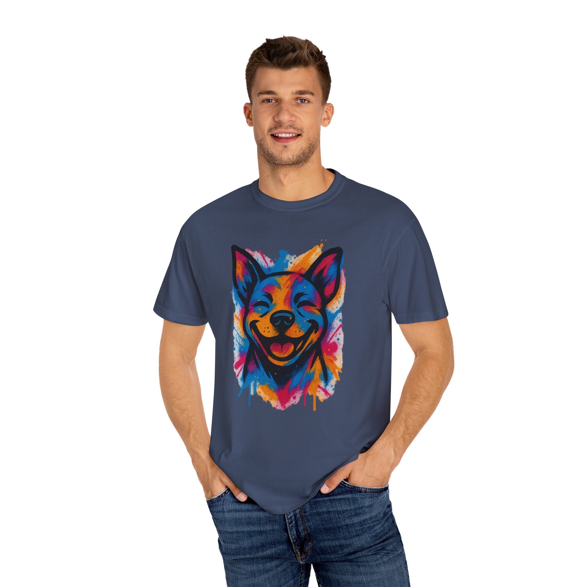 Color Splash Husky T-Shirt — Vibrant Watercolor Dog Tee