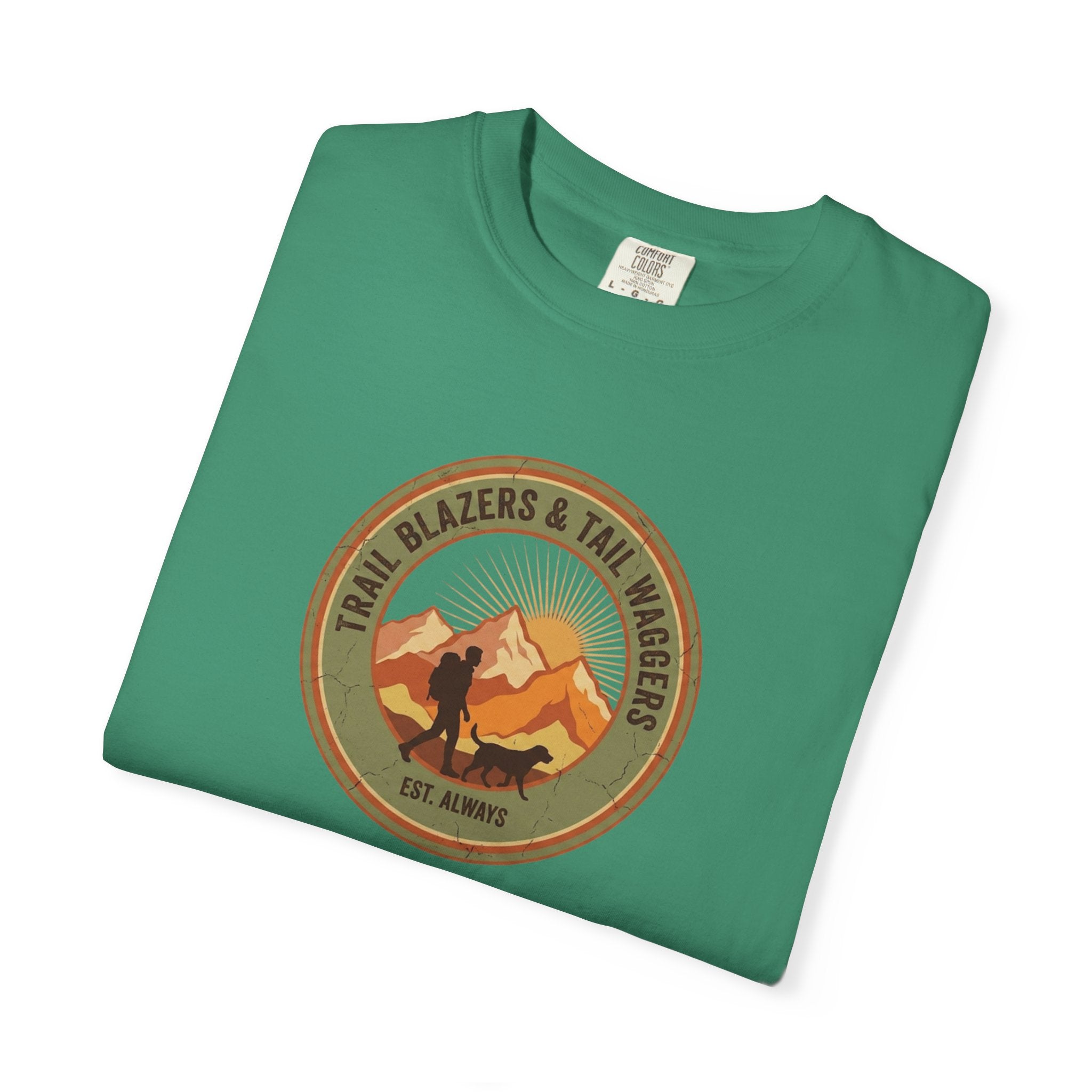 Adventure Mountains T-Shirt — The Trails Less Traveled Patch Graphic