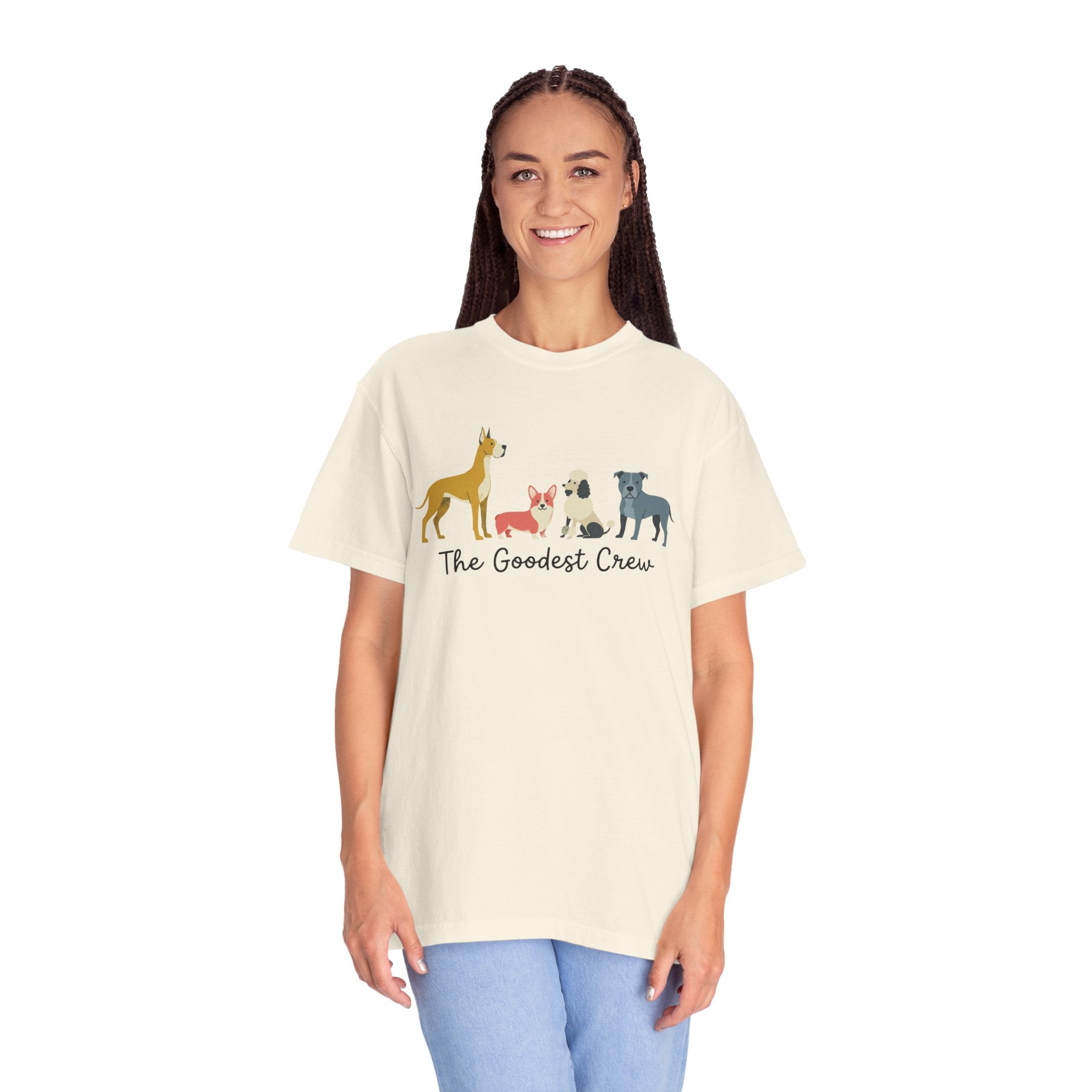 T-Shirt — "The Goodest Crew" Cute Dog Pack Graphic Tee