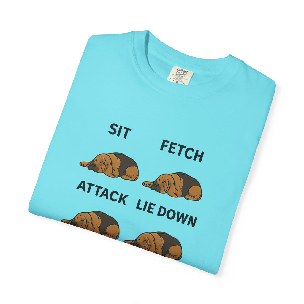 Funny Dog Commands Tee, Bloodhound Lover Gift, Unisex Graphic Shirt, Dog Owner Humor, Casual Wear, Birthday Present