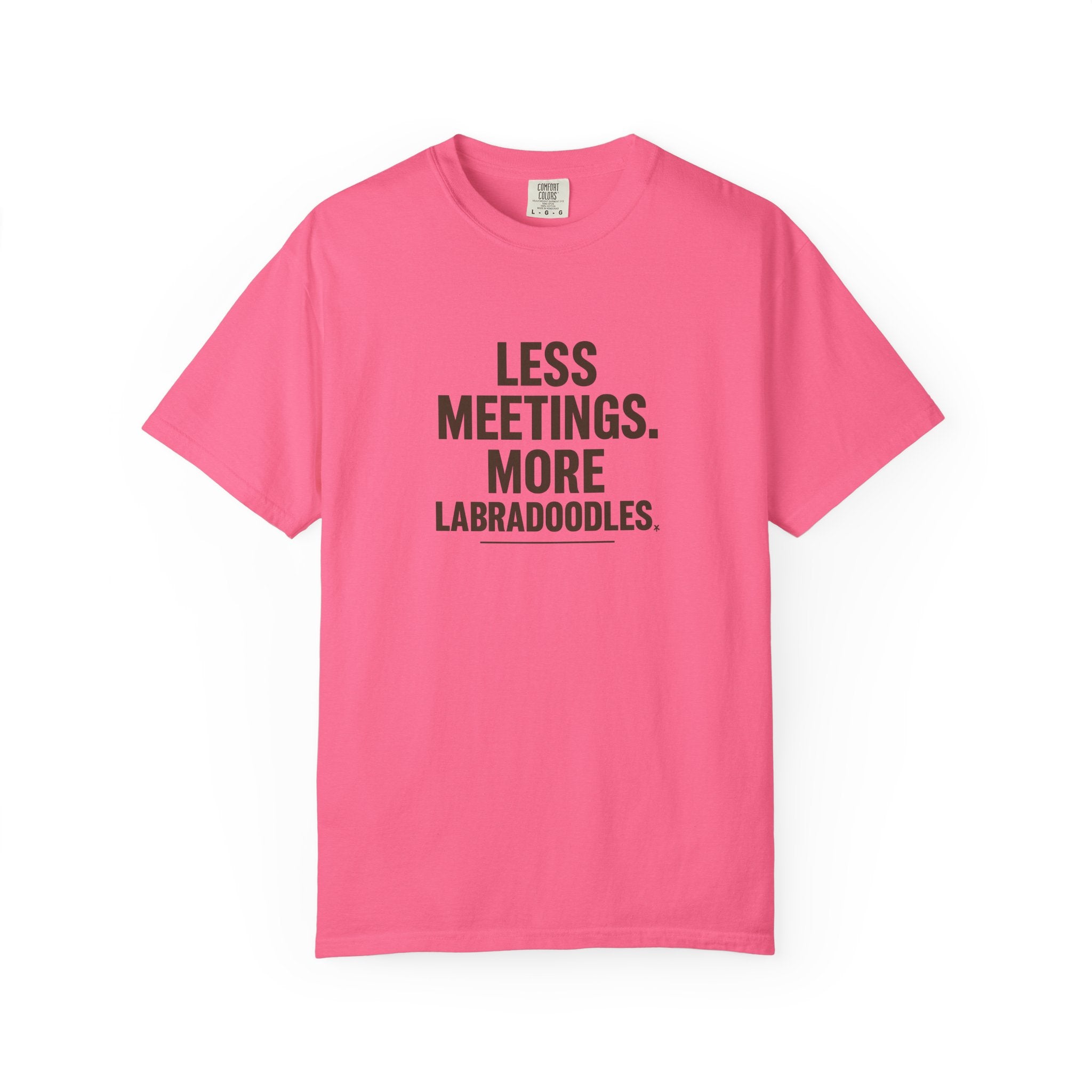 Labradoodle Lovers T-Shirt - Less Meetings More Doodles
