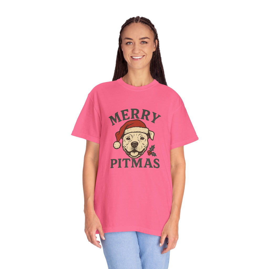 Merry Pitmas T-Shirt for Dog Lovers