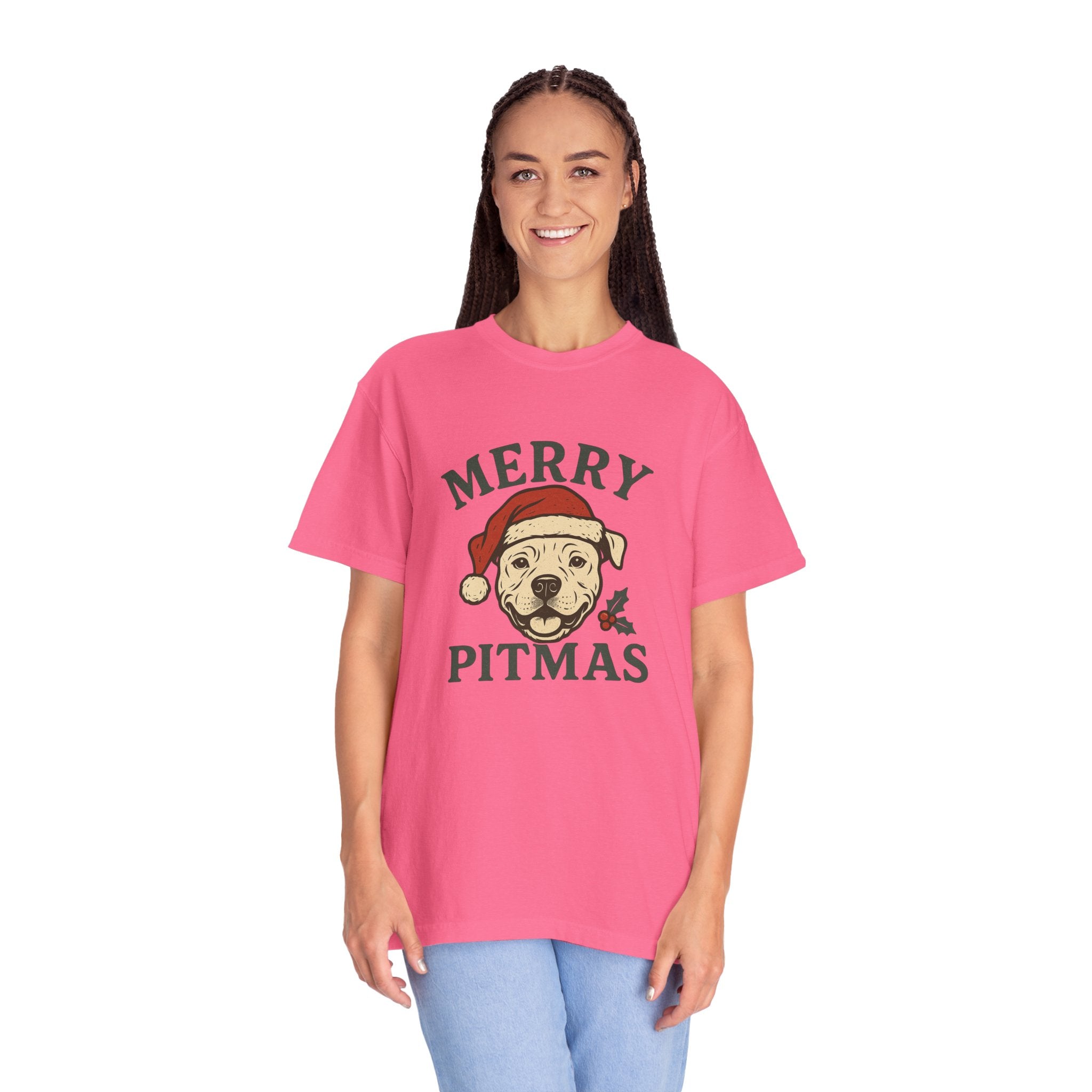 Merry Pitmas T-Shirt for Dog Lovers