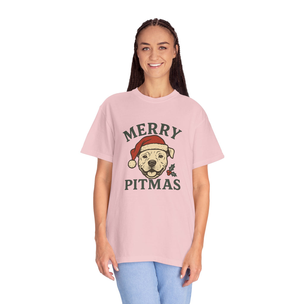 Merry Pitmas T-Shirt for Dog Lovers