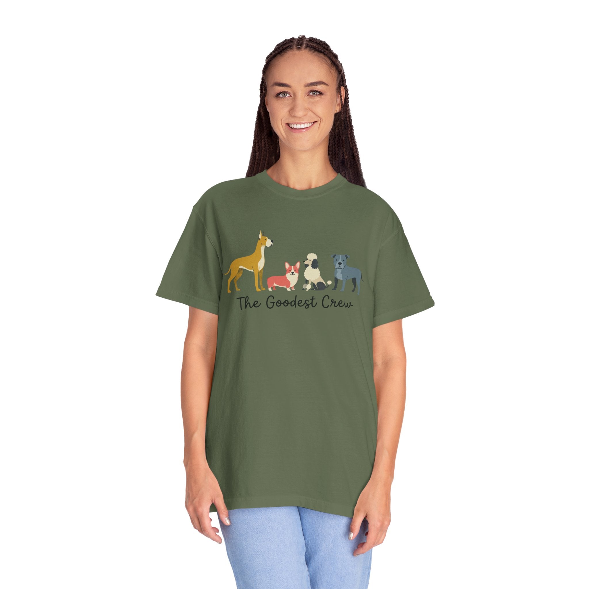 T-Shirt — "The Goodest Crew" Cute Dog Pack Graphic Tee