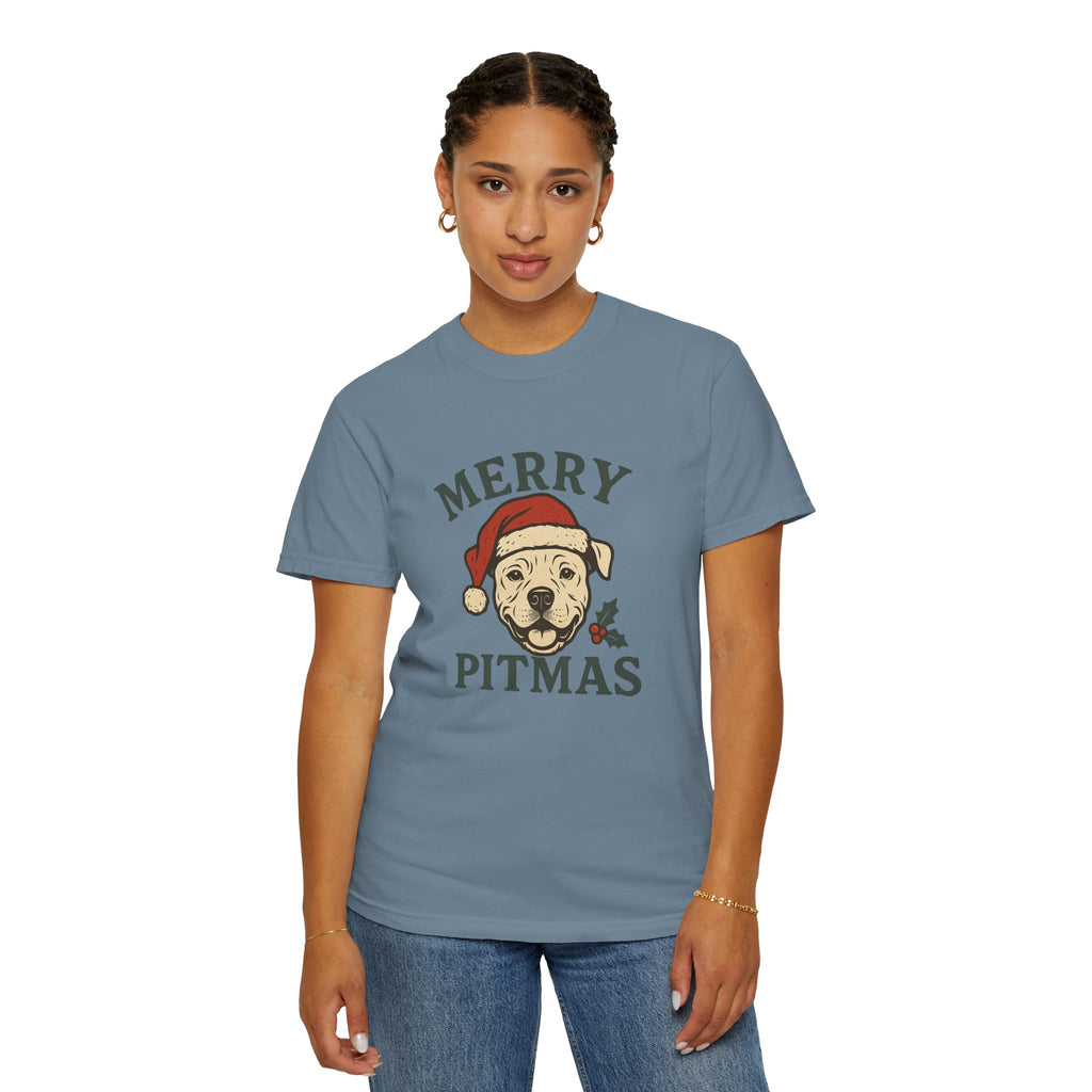 Merry Pitmas T-Shirt for Dog Lovers