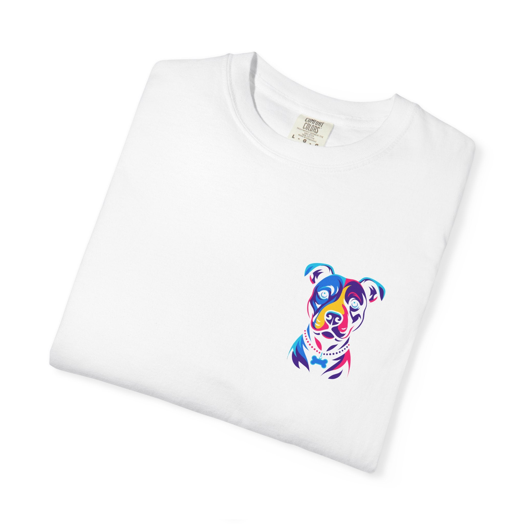 Pitbull Color Splash T-Shirt — Vibrant Dog Portrait Tee