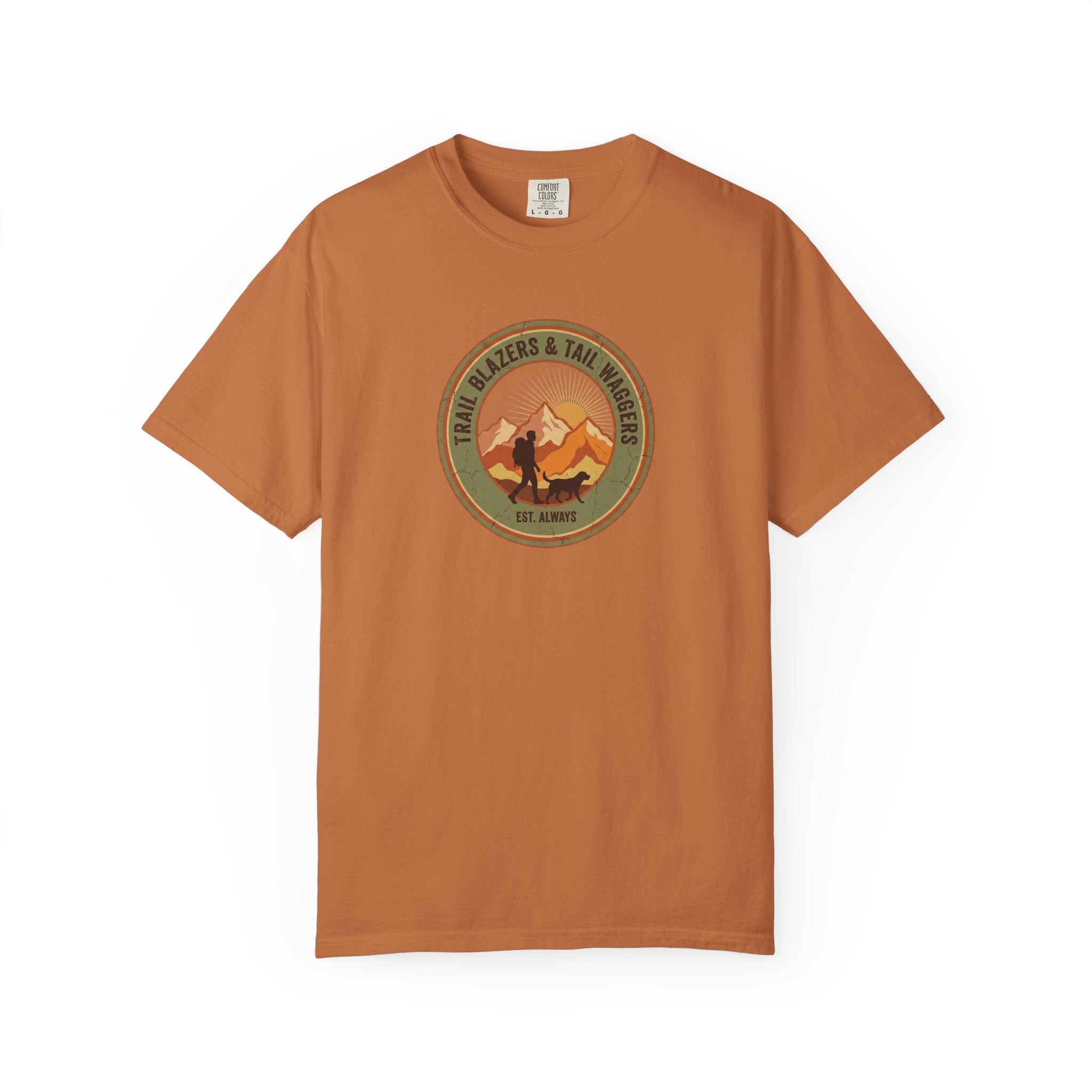 Adventure Mountains T-Shirt — The Trails Less Traveled Patch Graphic