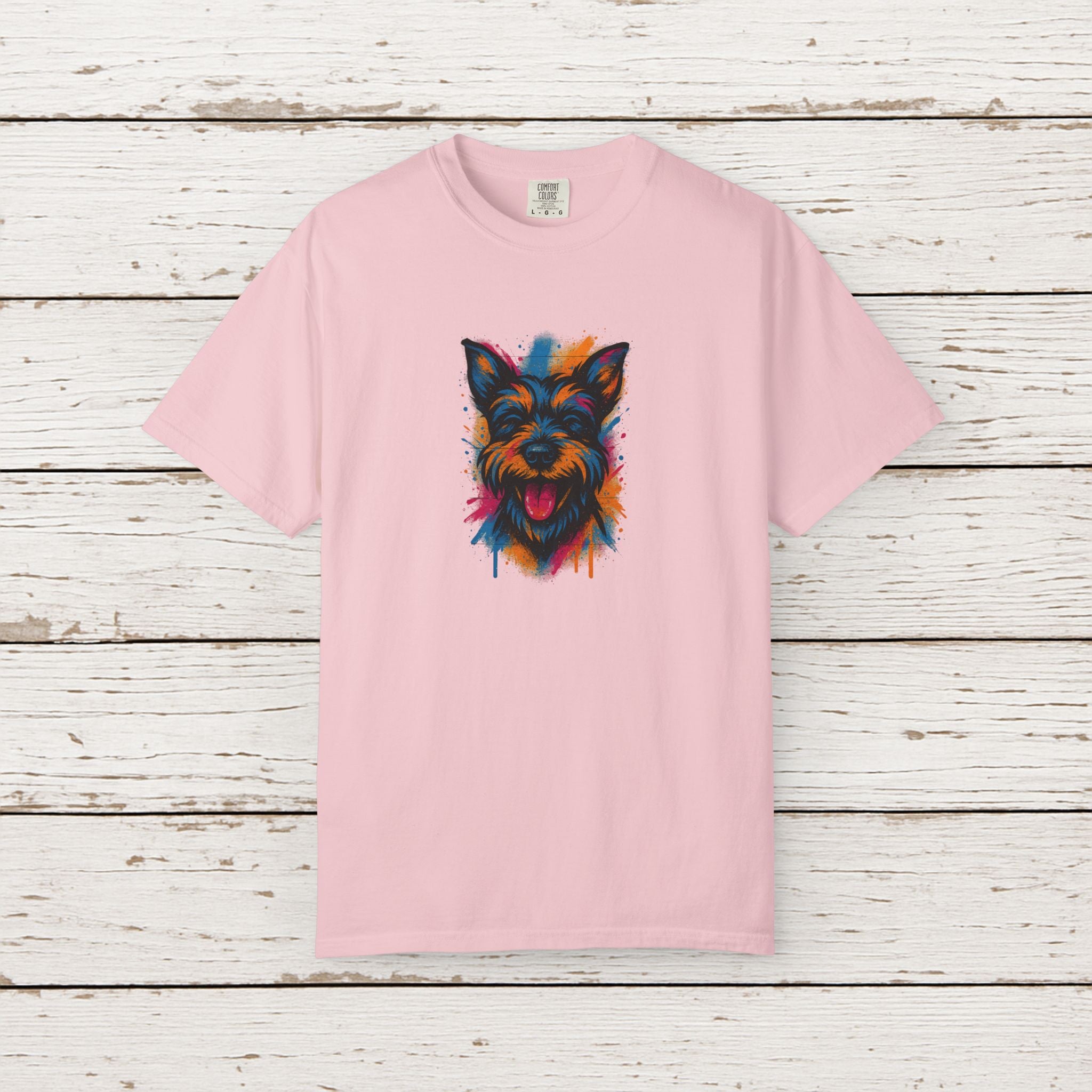 Colorful Yorkshire Terrier T-Shirt — Vibrant Dog Portrait Tee