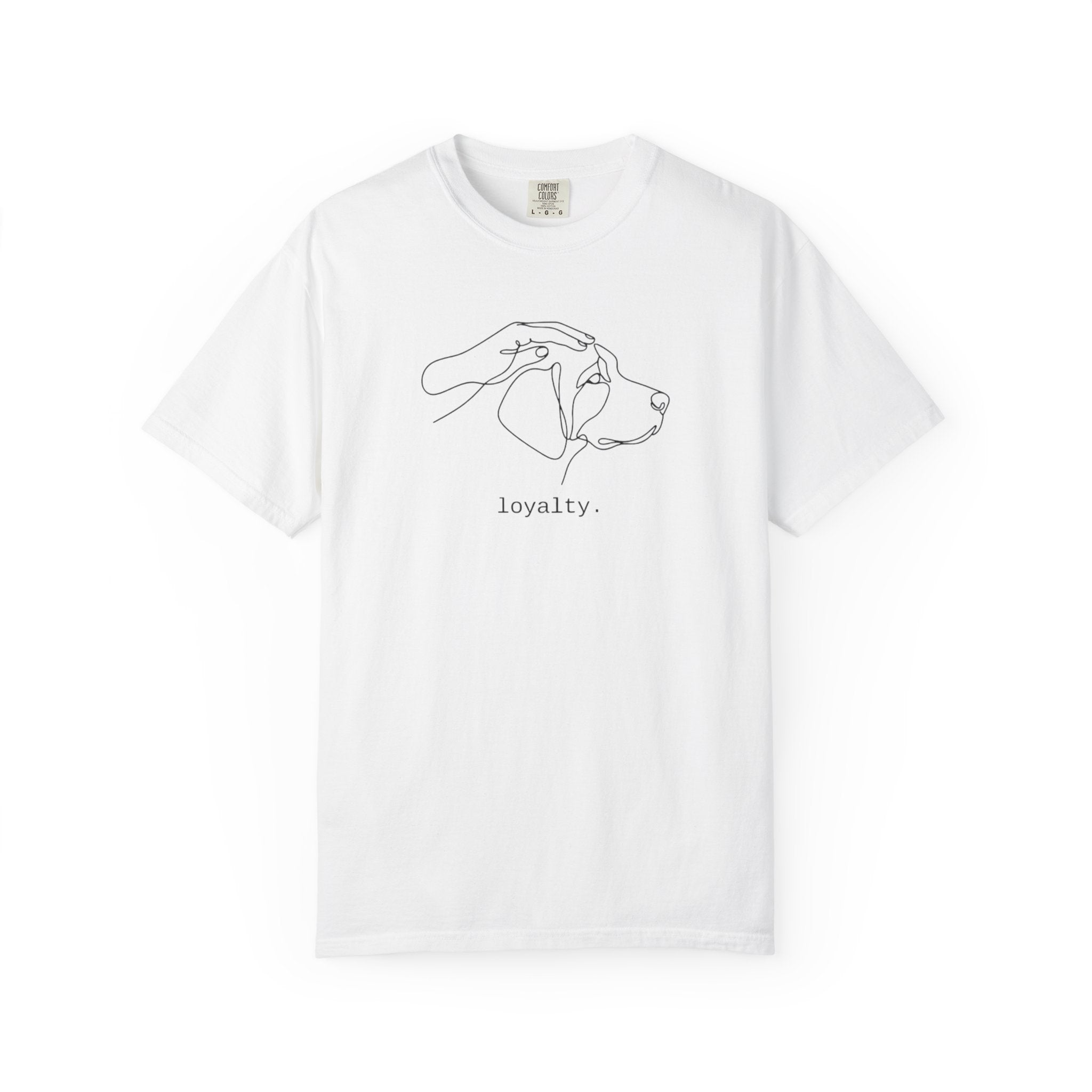 Loyalty Dog Line Art T-Shirt