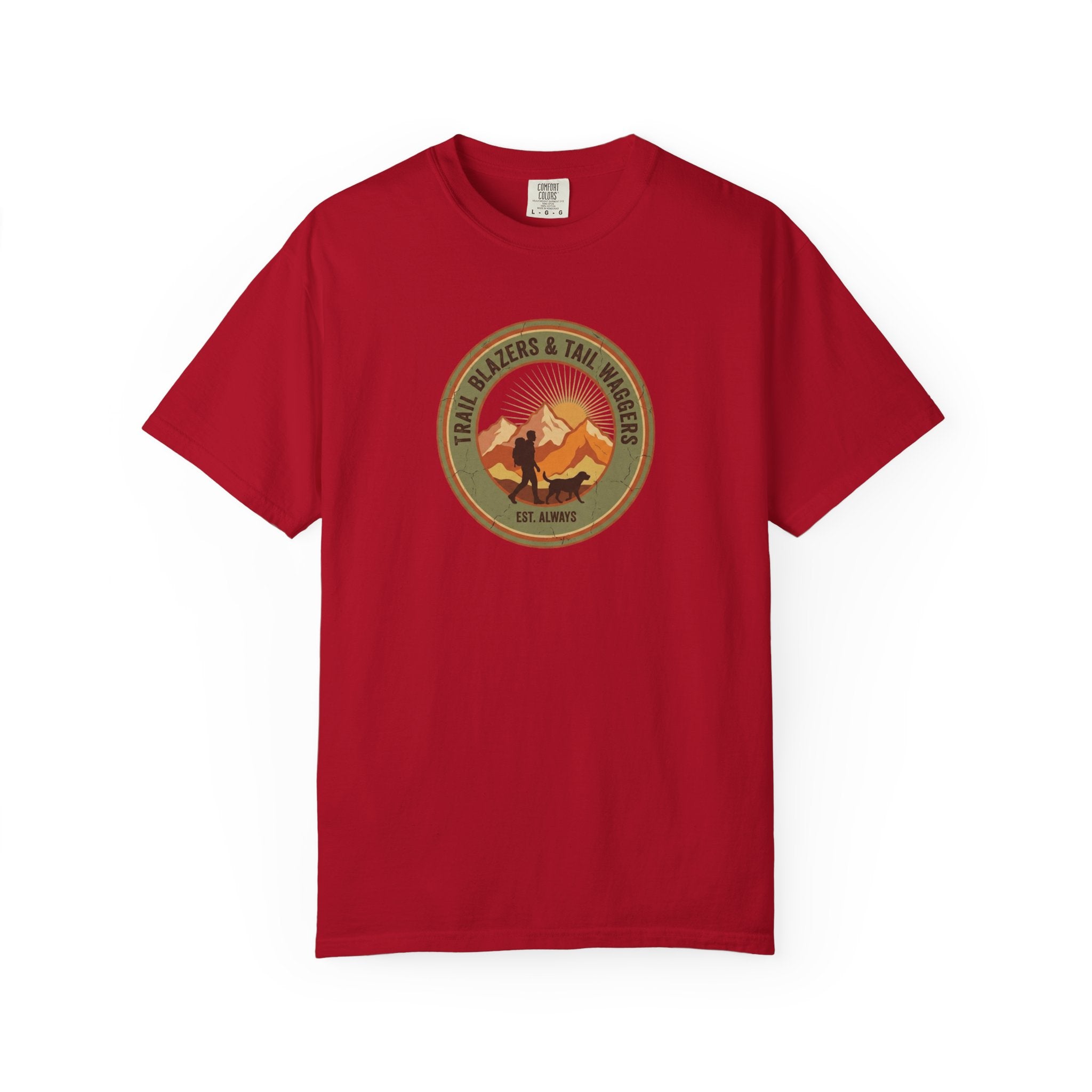 Adventure Mountains T-Shirt — The Trails Less Traveled Patch Graphic