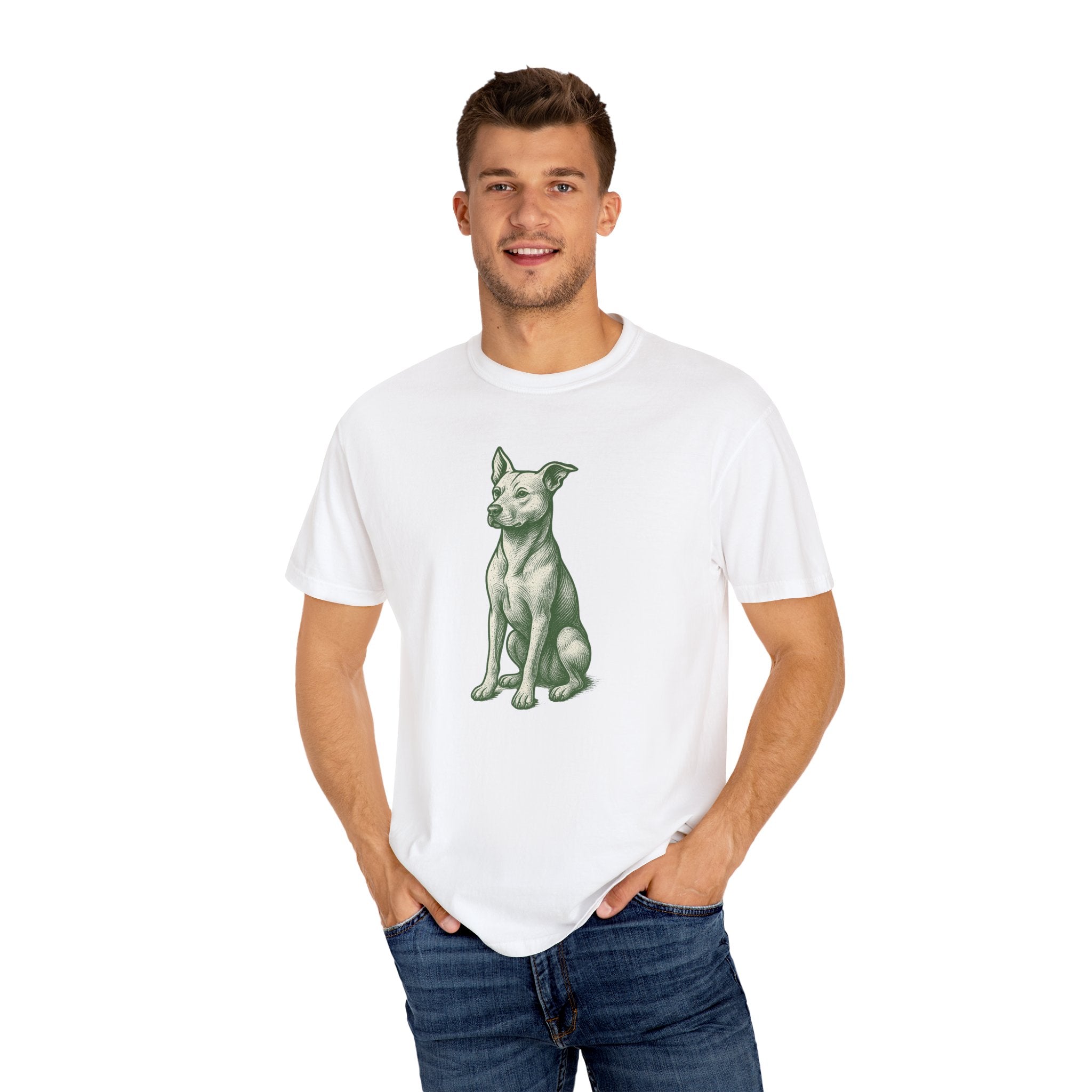 Dog Rescue T-shirt - Detailed Stoic Zen Illustration