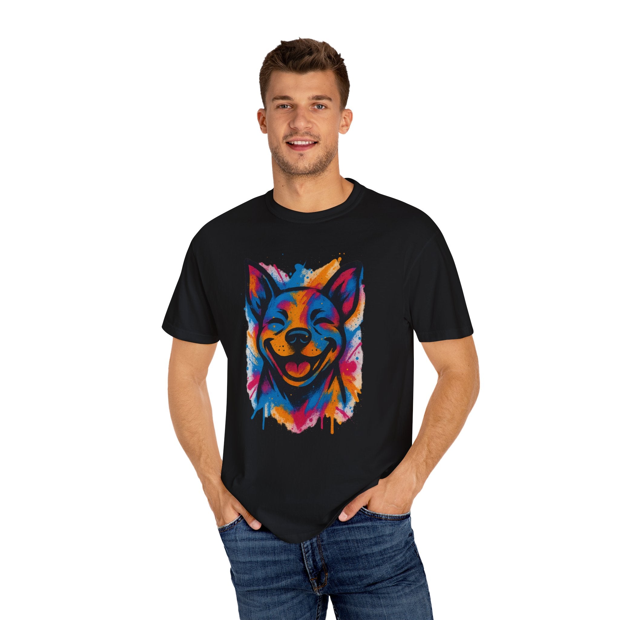 Color Splash Husky T-Shirt — Vibrant Watercolor Dog Tee