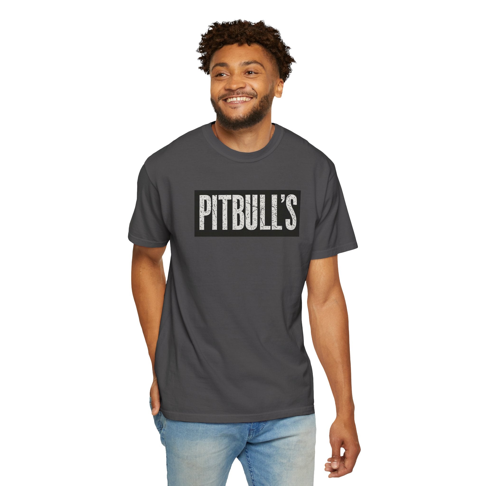 Pitbull's Logo Graphic T-Shirt — Vintage Box Logo Tee for Dog Lovers