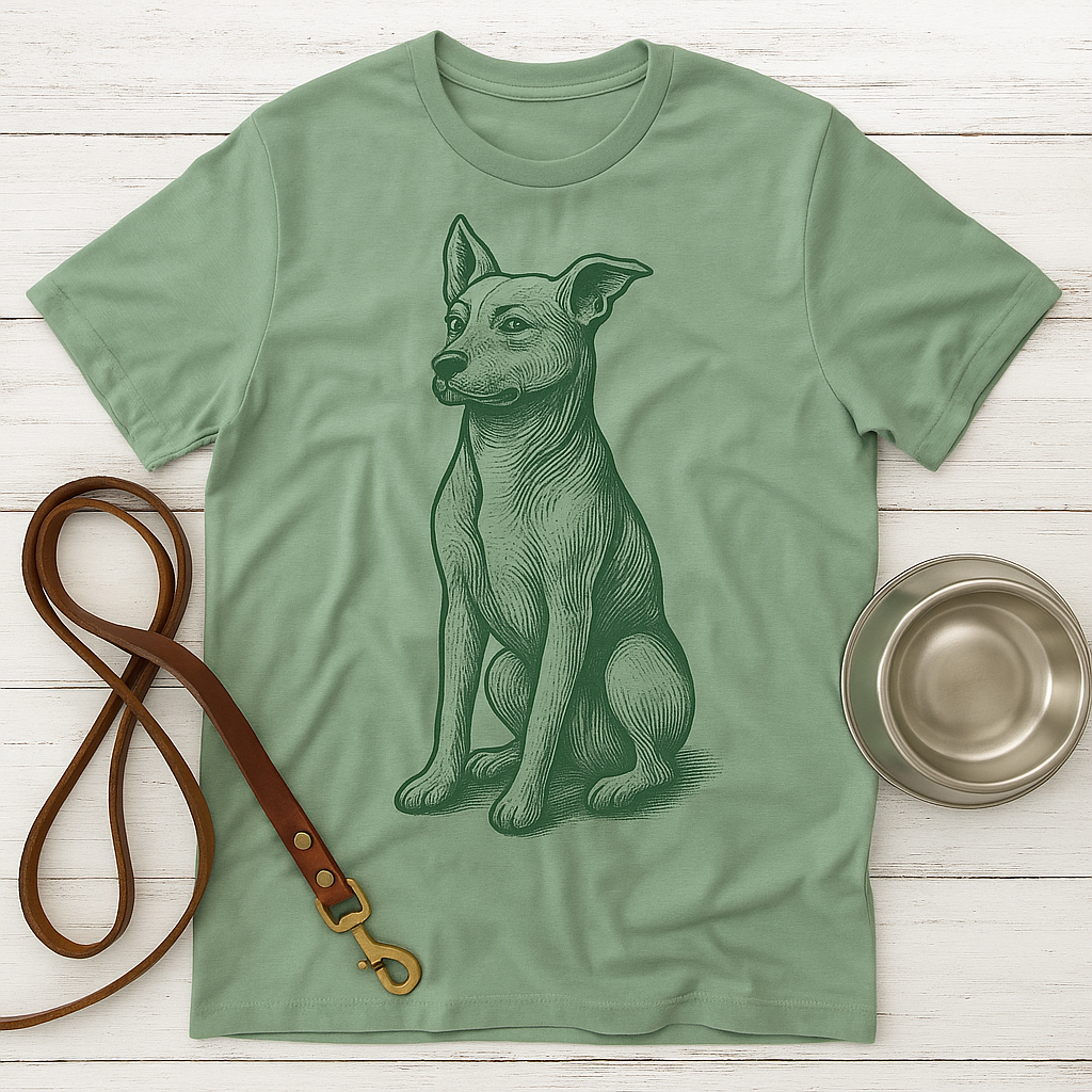Dog Rescue T-shirt - Detailed Stoic Zen Illustration
