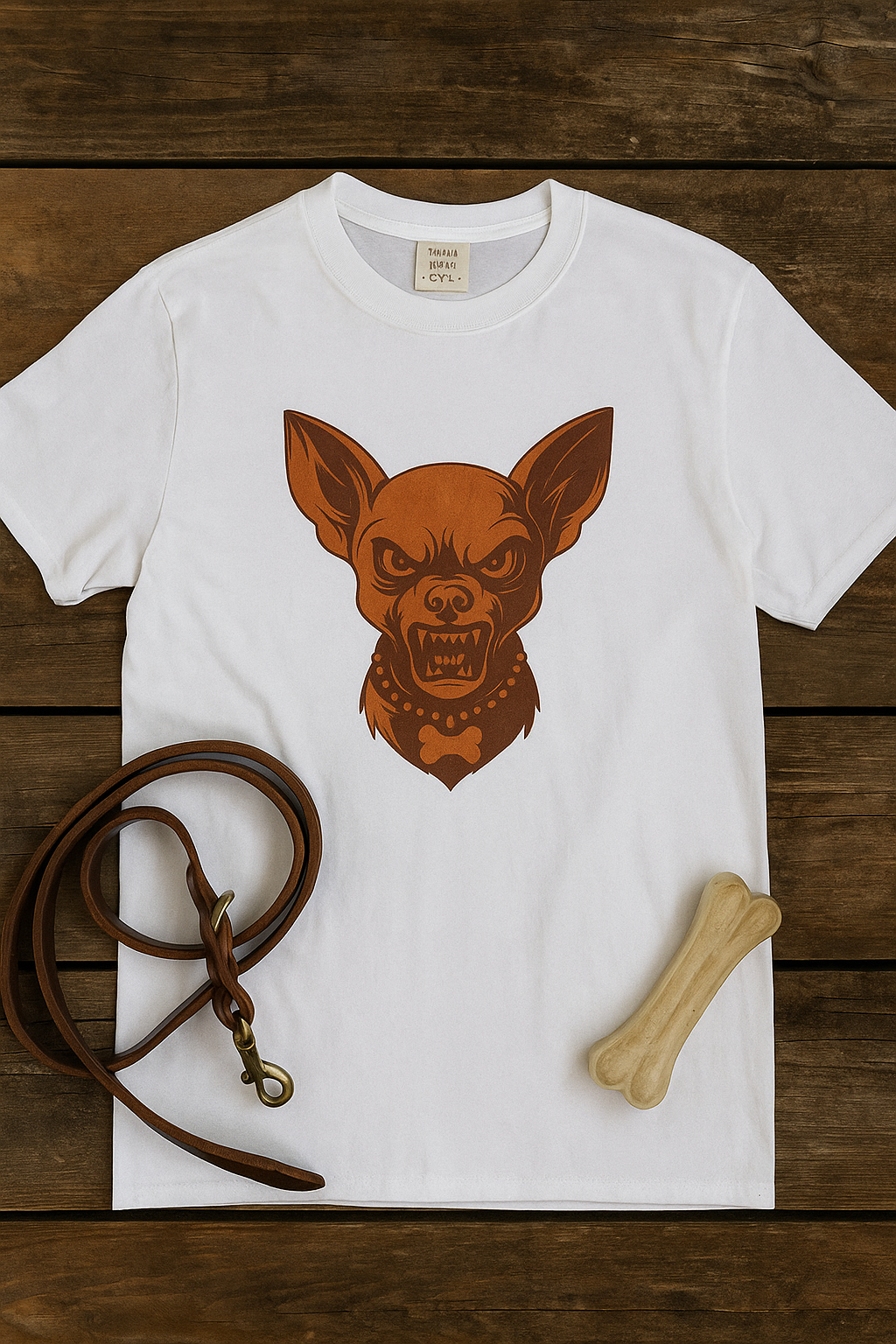 Angry Chihuahua Graphic T‑Shirt — Fierce Dog Head Tee