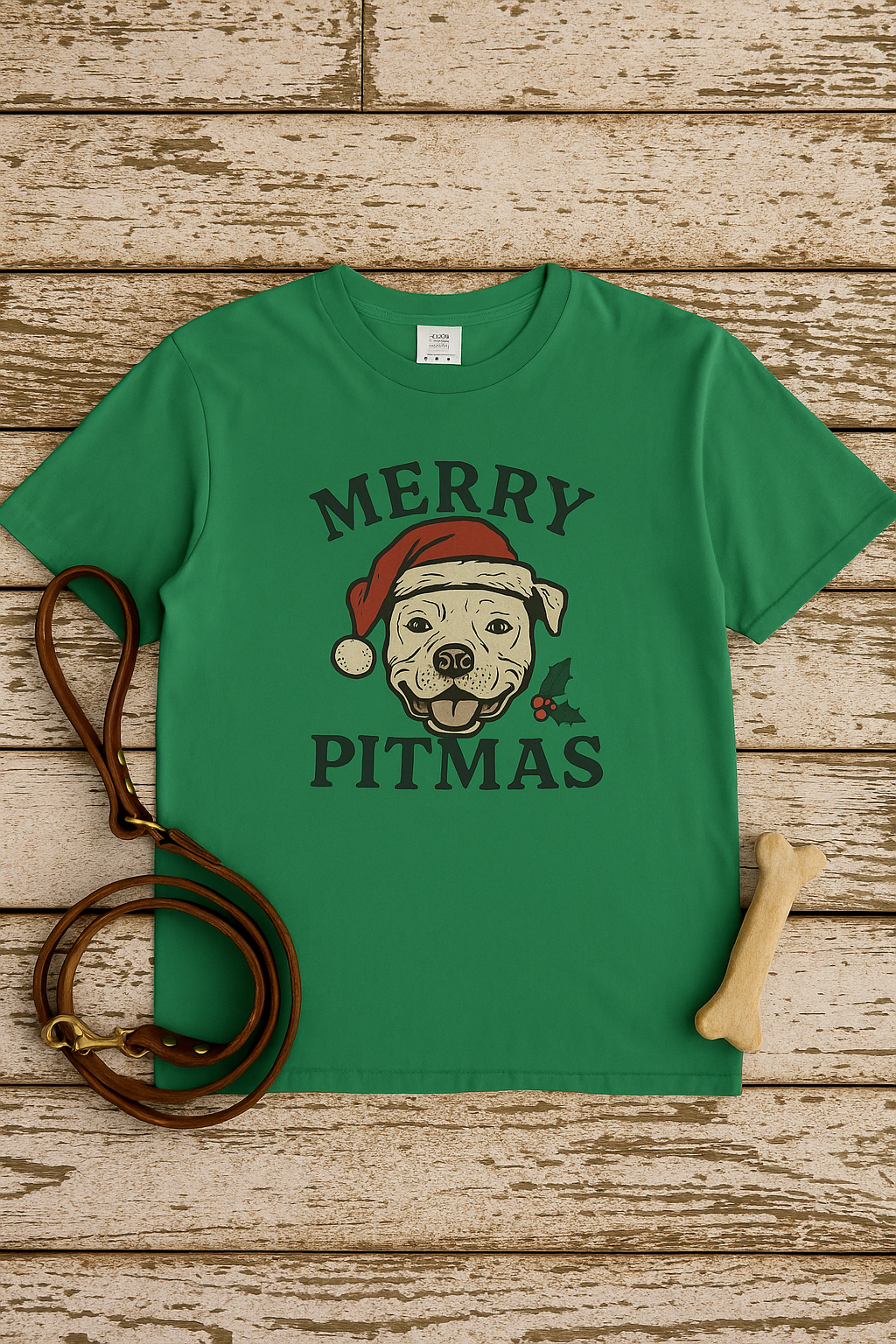 Merry Pitmas T-Shirt for Dog Lovers