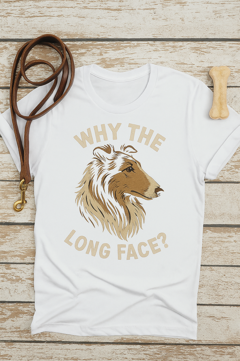 Why the long face? Funny T-shirt.