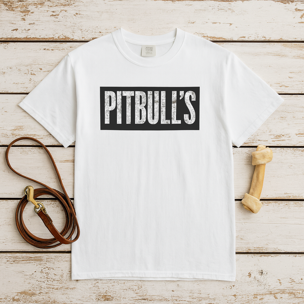 Pitbull's Logo Graphic T-Shirt — Vintage Box Logo Tee for Dog Lovers