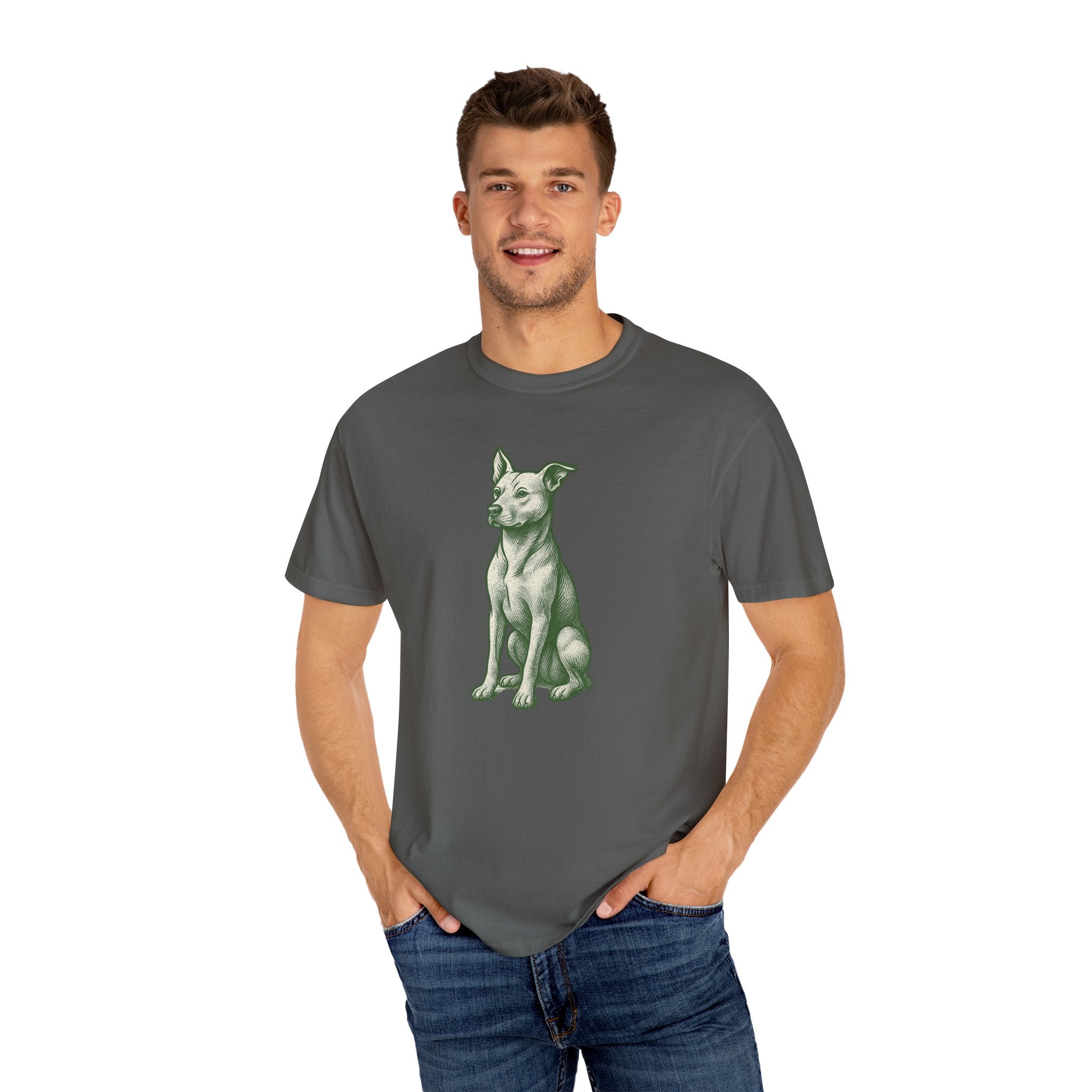 Dog Rescue T-shirt - Detailed Stoic Zen Illustration