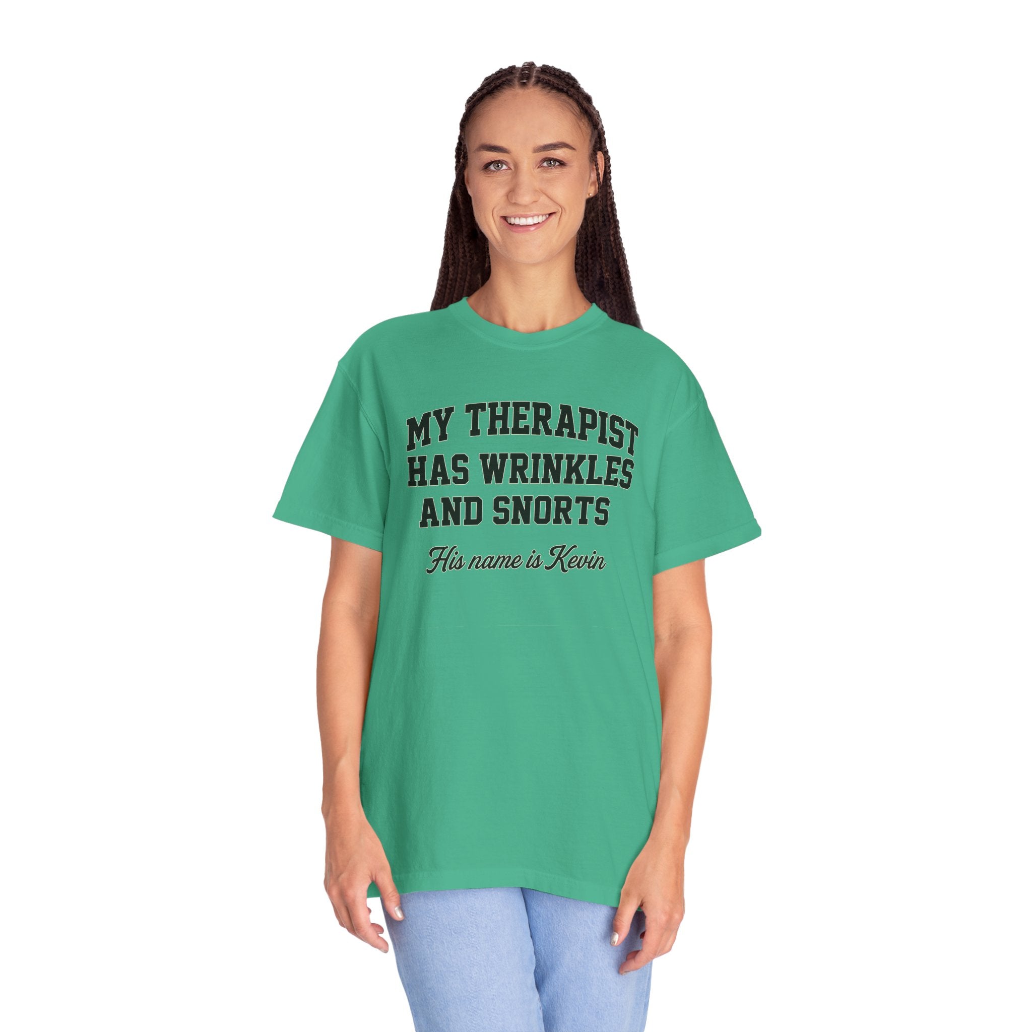 French Bulldog Lover Tee - “My Therapist Has Wrinkles & Snorts” (Funny Dog Shirt)