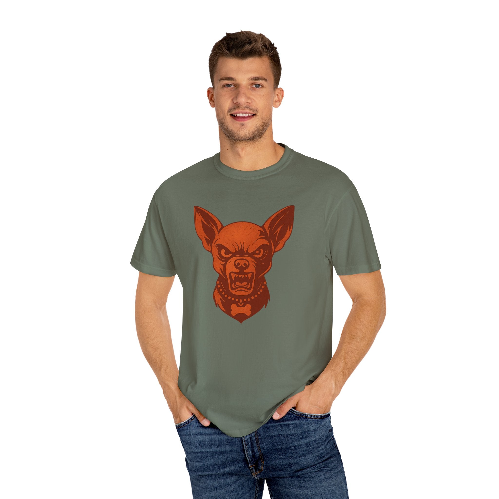 Angry Chihuahua Graphic T‑Shirt — Fierce Dog Head Tee