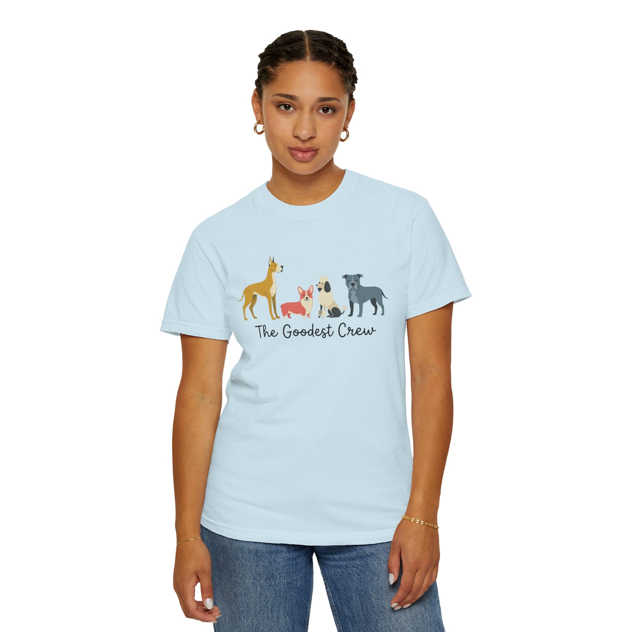 T-Shirt — "The Goodest Crew" Cute Dog Pack Graphic Tee