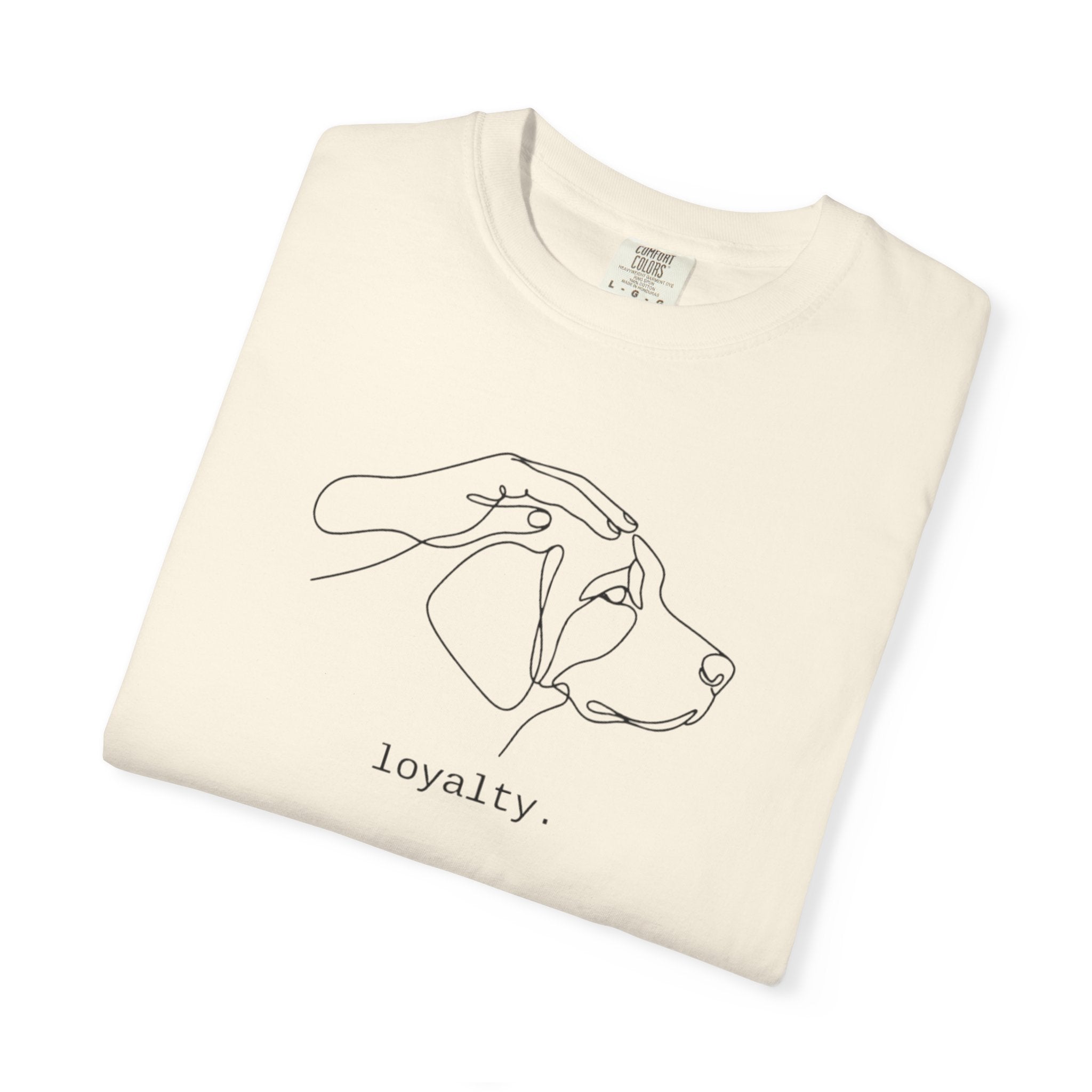 Loyalty Dog Line Art T-Shirt