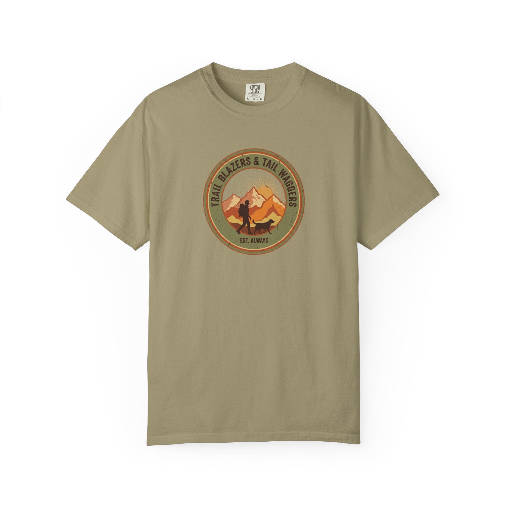Adventure Mountains T-Shirt — The Trails Less Traveled Patch Graphic