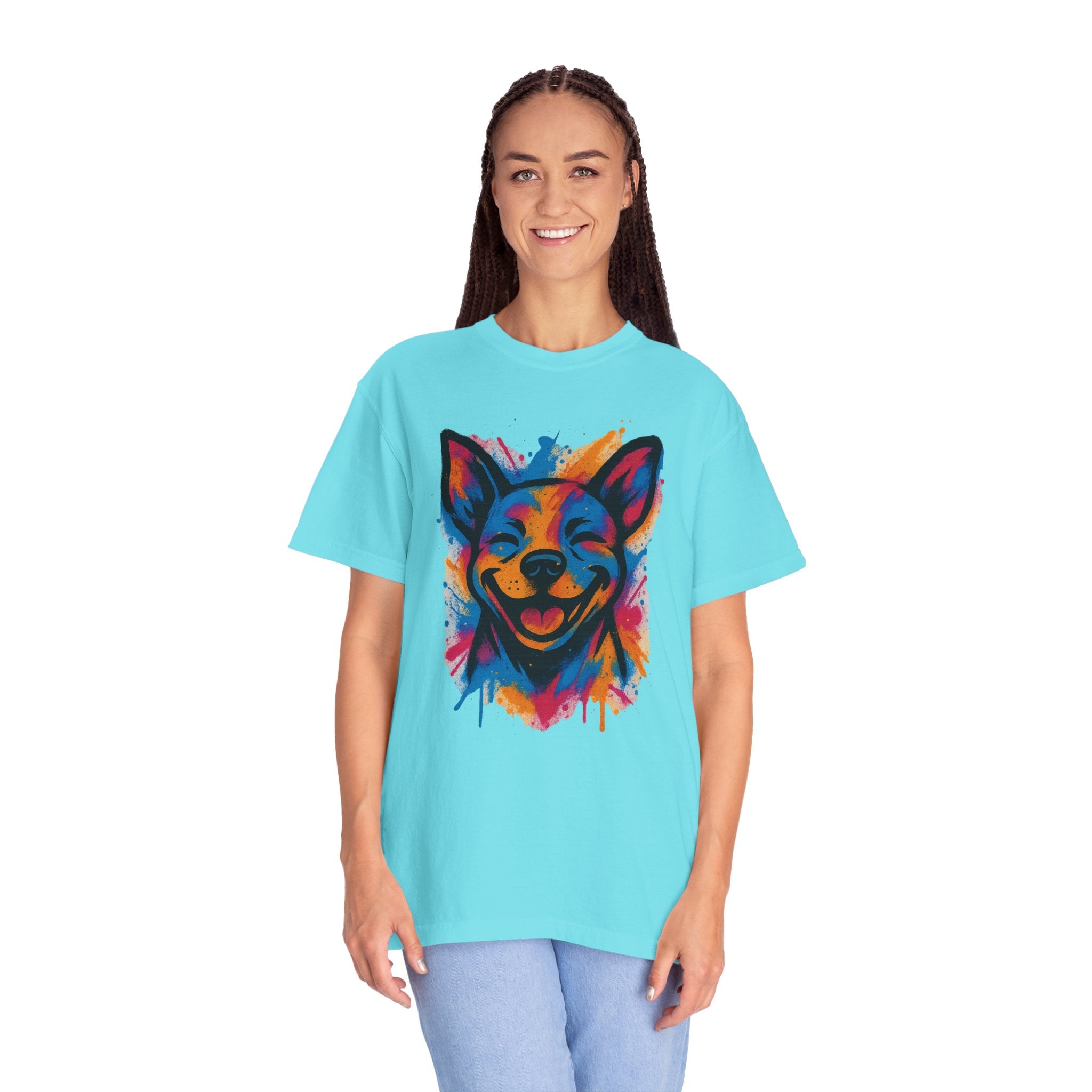 Color Splash Husky T-Shirt — Vibrant Watercolor Dog Tee