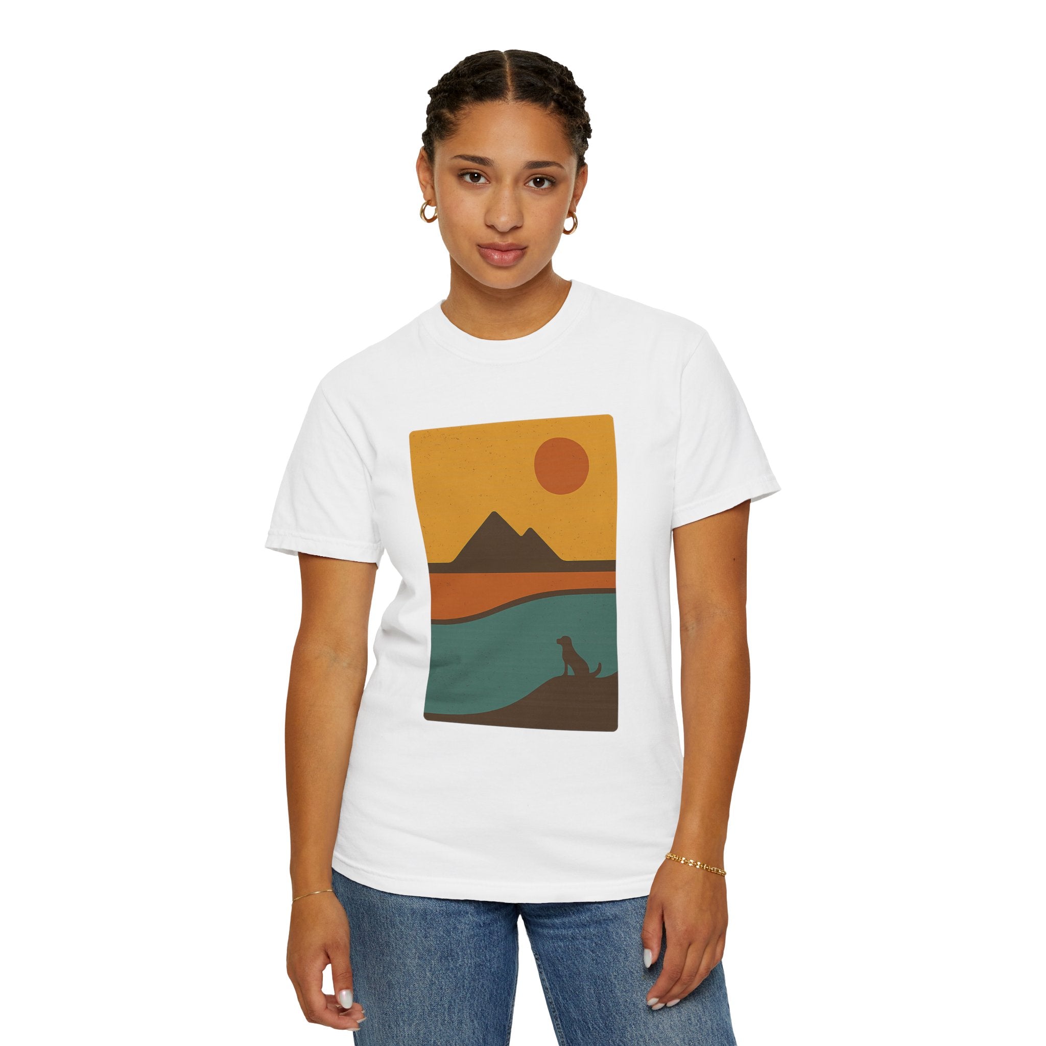 Sunset Landscape Dog T-Shirt