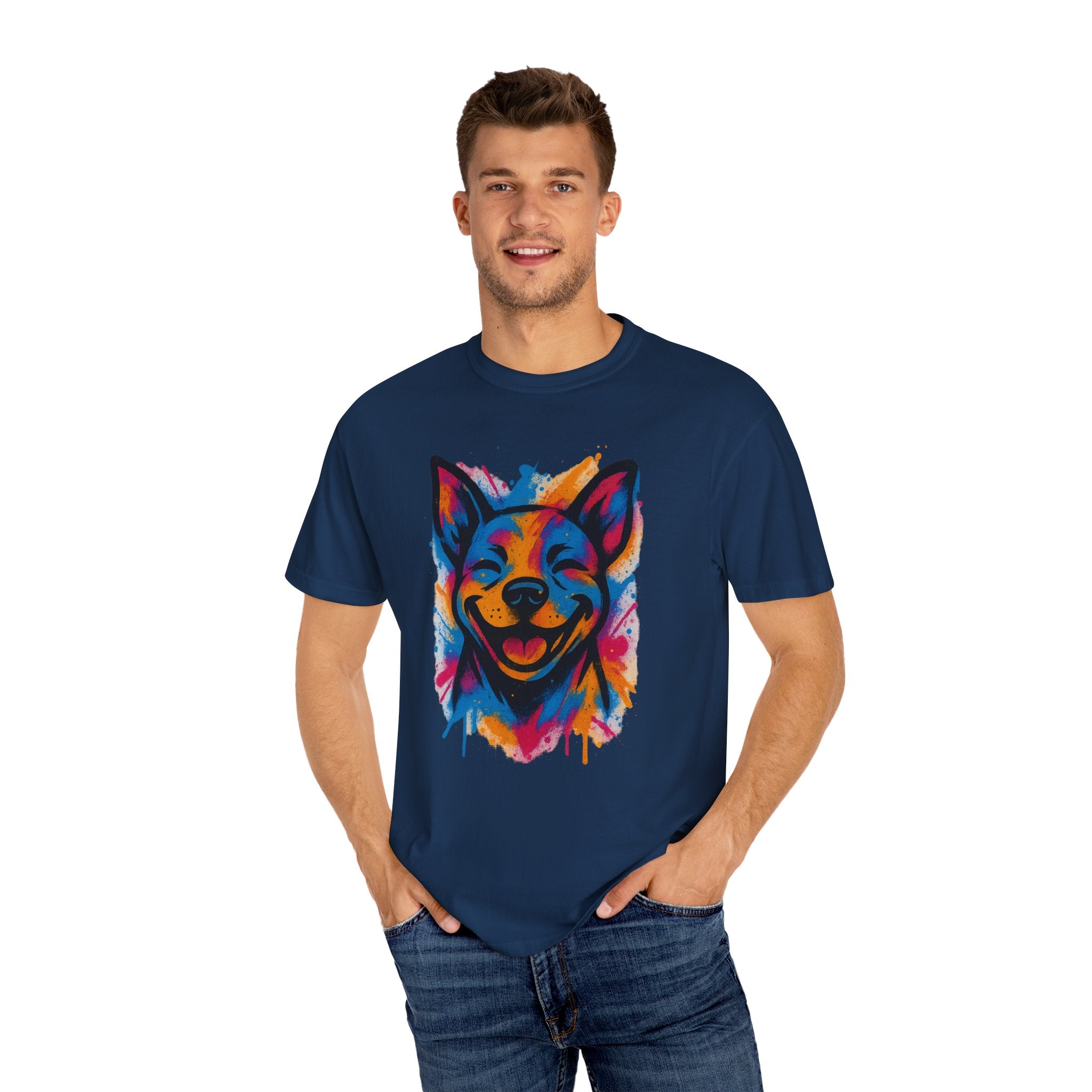 Color Splash Husky T-Shirt — Vibrant Watercolor Dog Tee